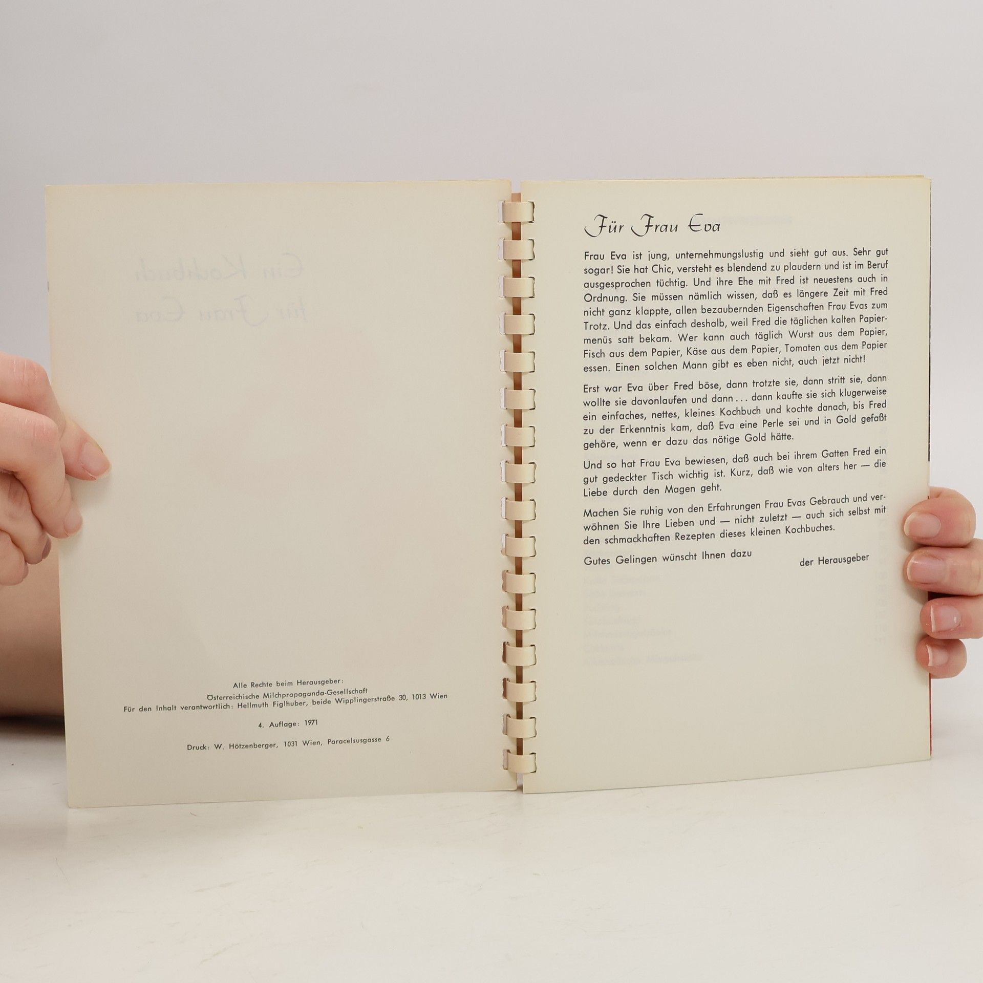 Autorenkollektiv Ein Kochbuch für Frau Eva