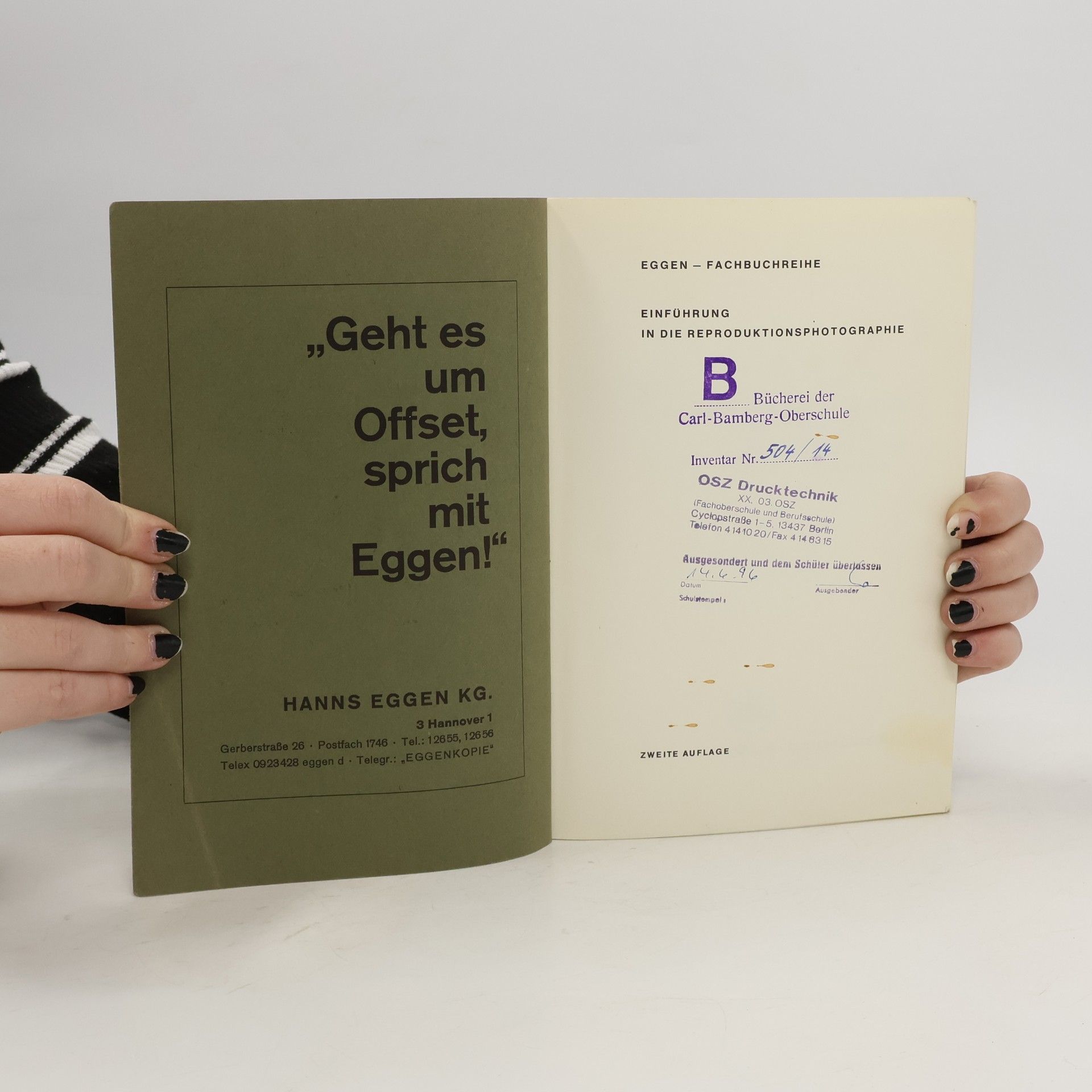 Heinz Kraus Einführung in die Reproduktionsphotographie