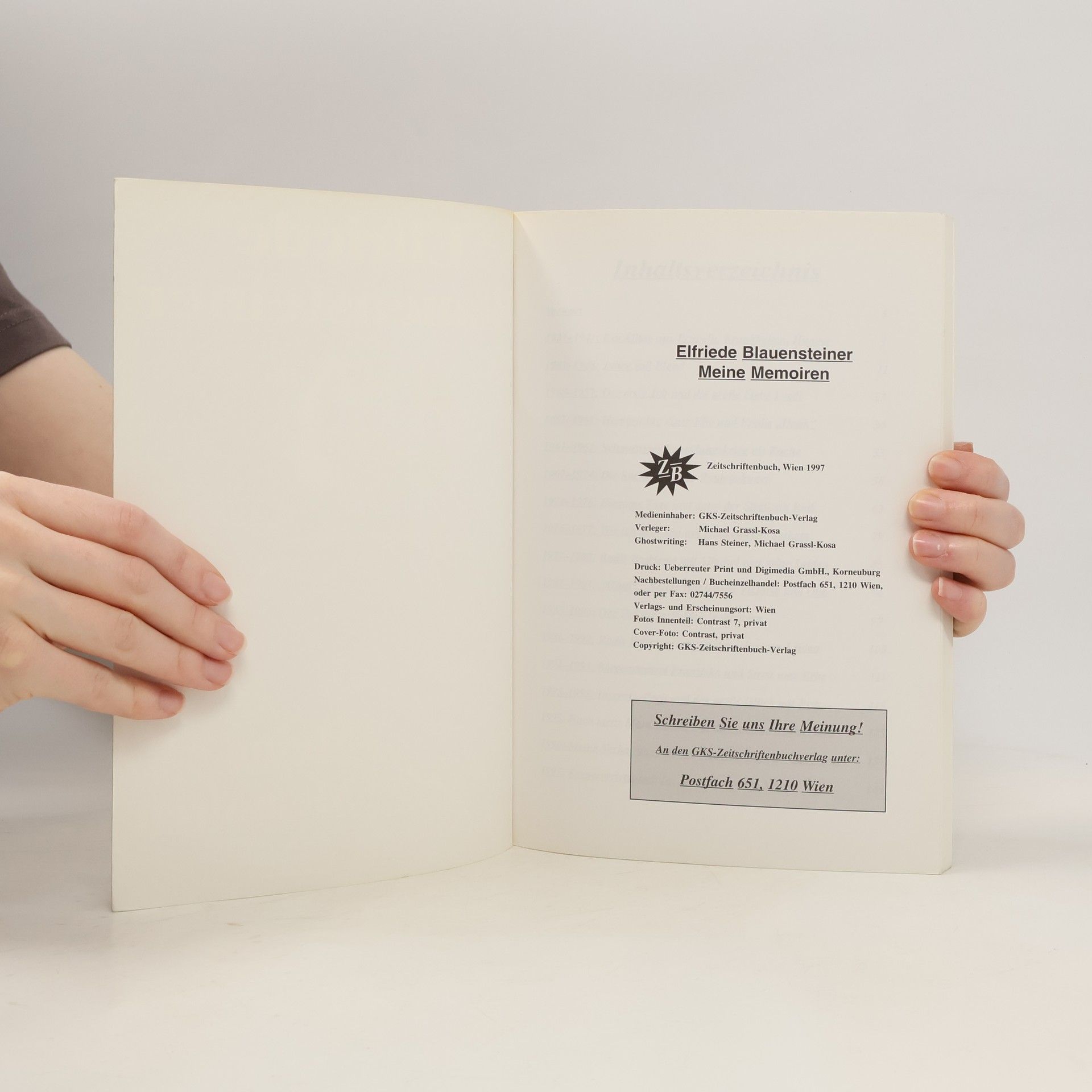 Elfriede Blauensteiner Meine Memoiren