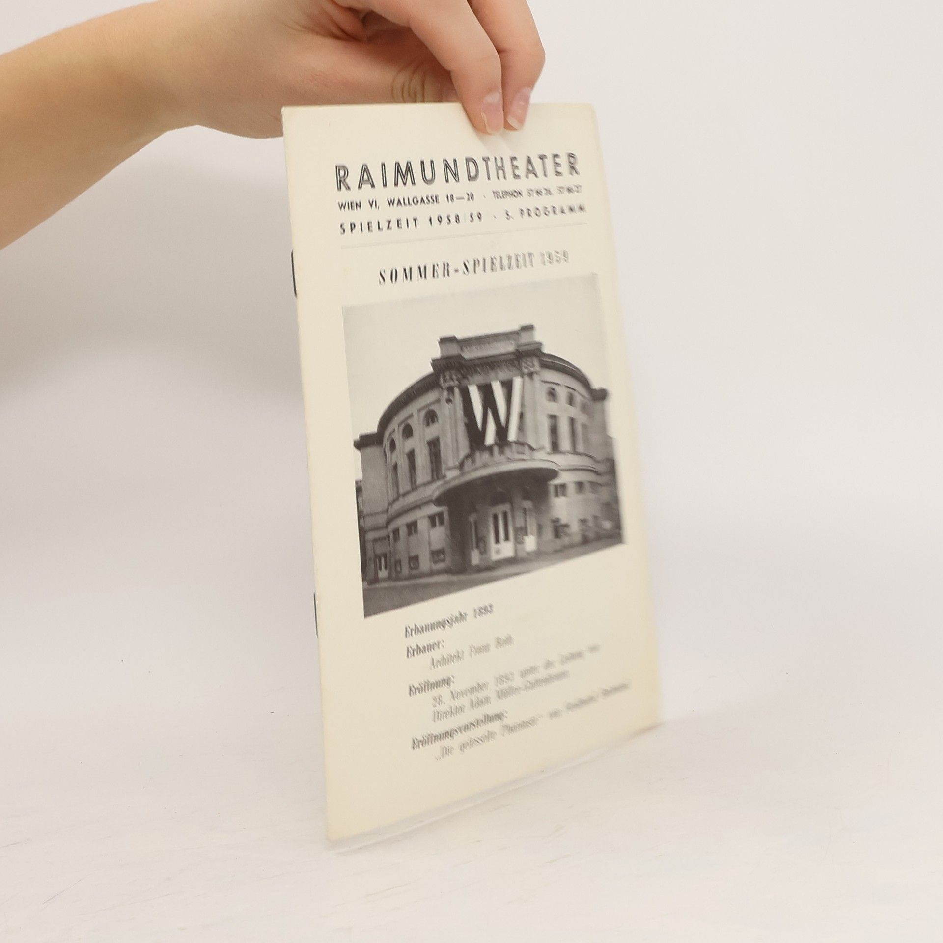 Collectif d'auteurs Raimundtheater. Sommer-Spielzeit 1959