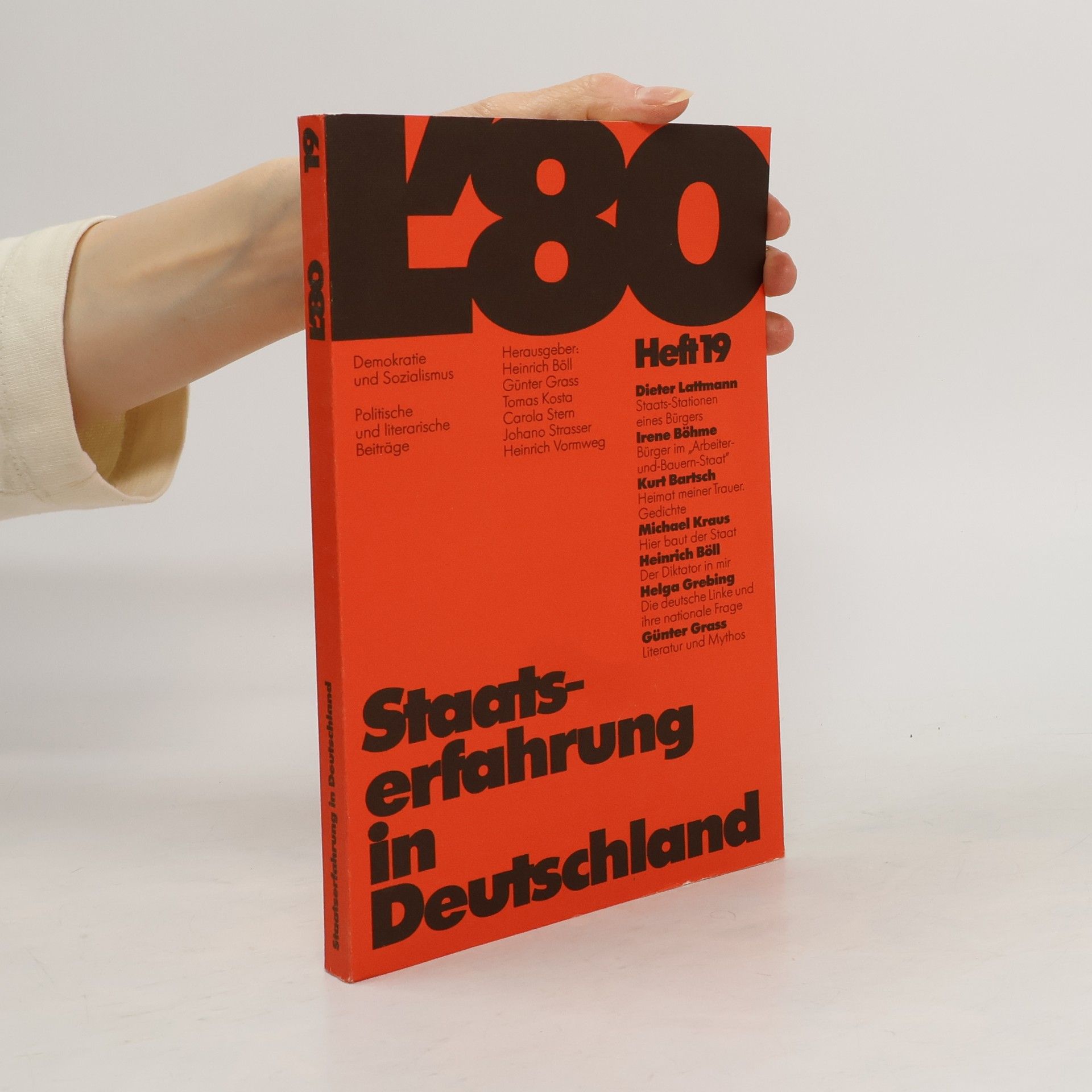 Autorenkollektiv L'80. Heft 19. Staatserfahrung in Deutschland