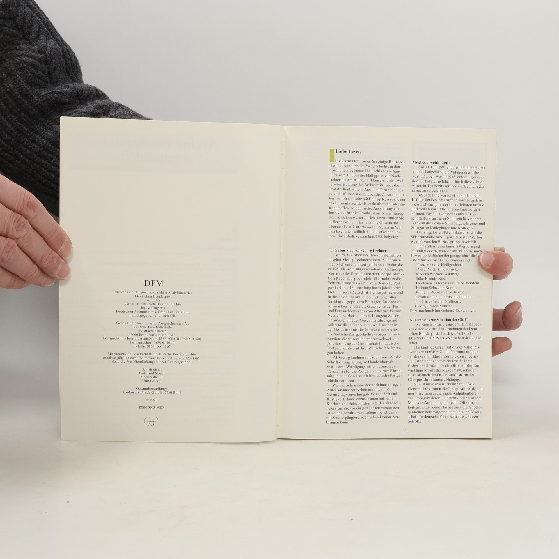 kolektiv Archiv für deutsche Postgeschichte 2/1991