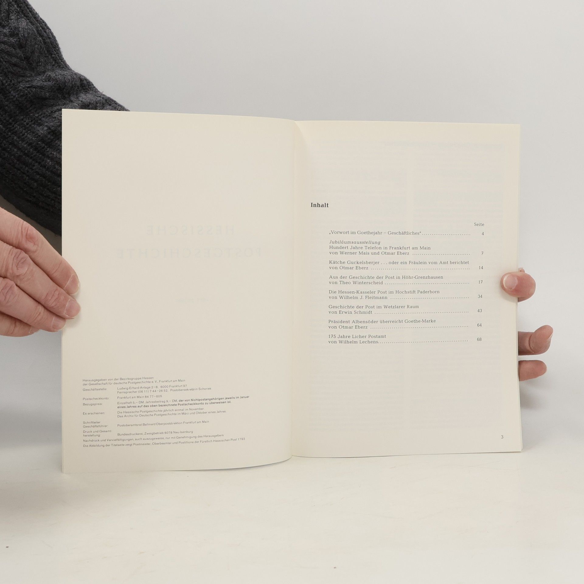 Autorenkollektiv Hessische Postgeschichte 27/1982