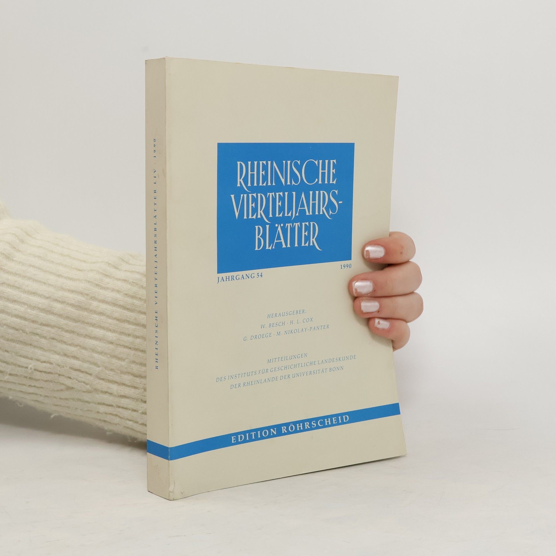 Auteurscollectief Rheinische Vierteljahrsblätter. Jahrgang 54
