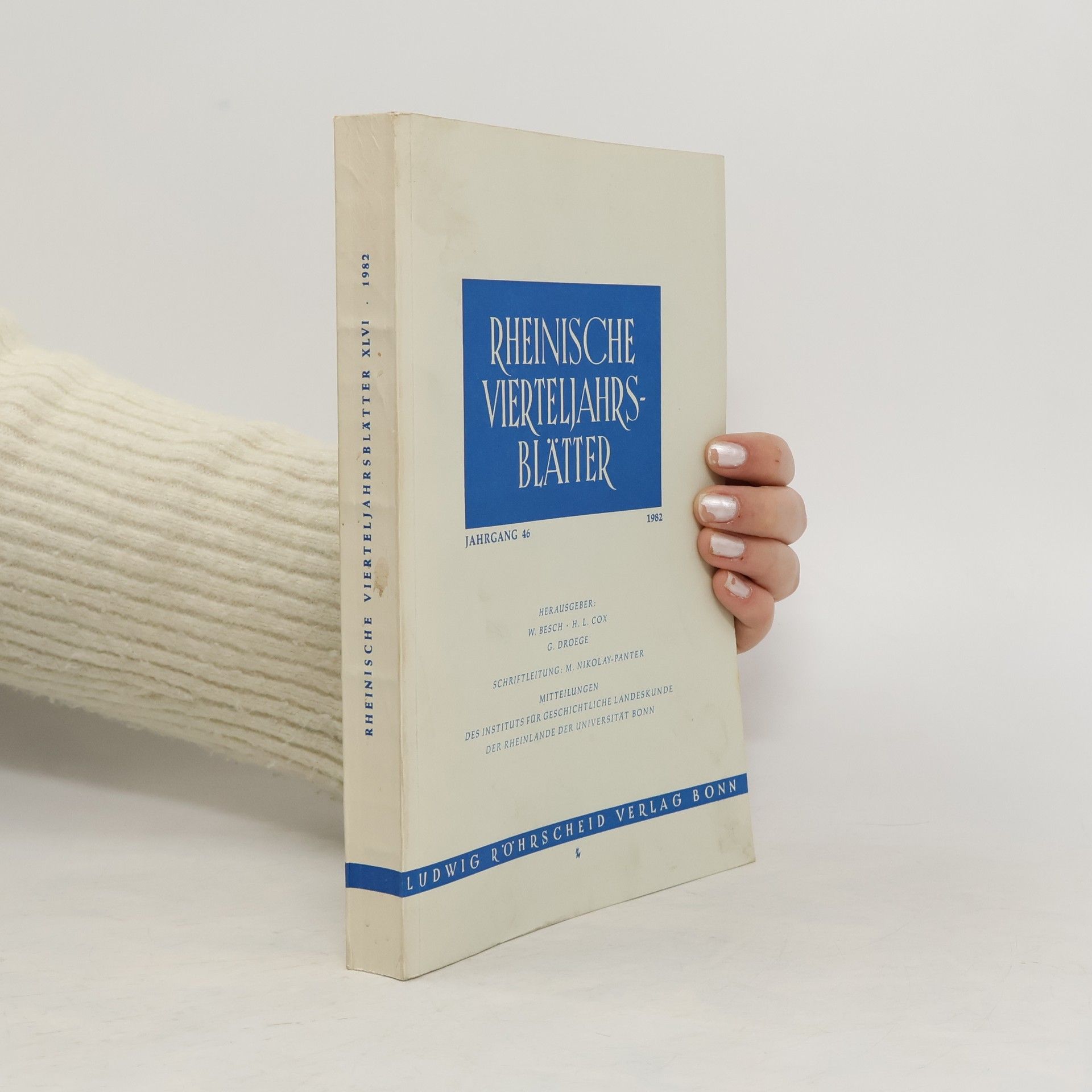 Auteurscollectief Rheinische Vierteljahrsblätter. Jahrgang 46