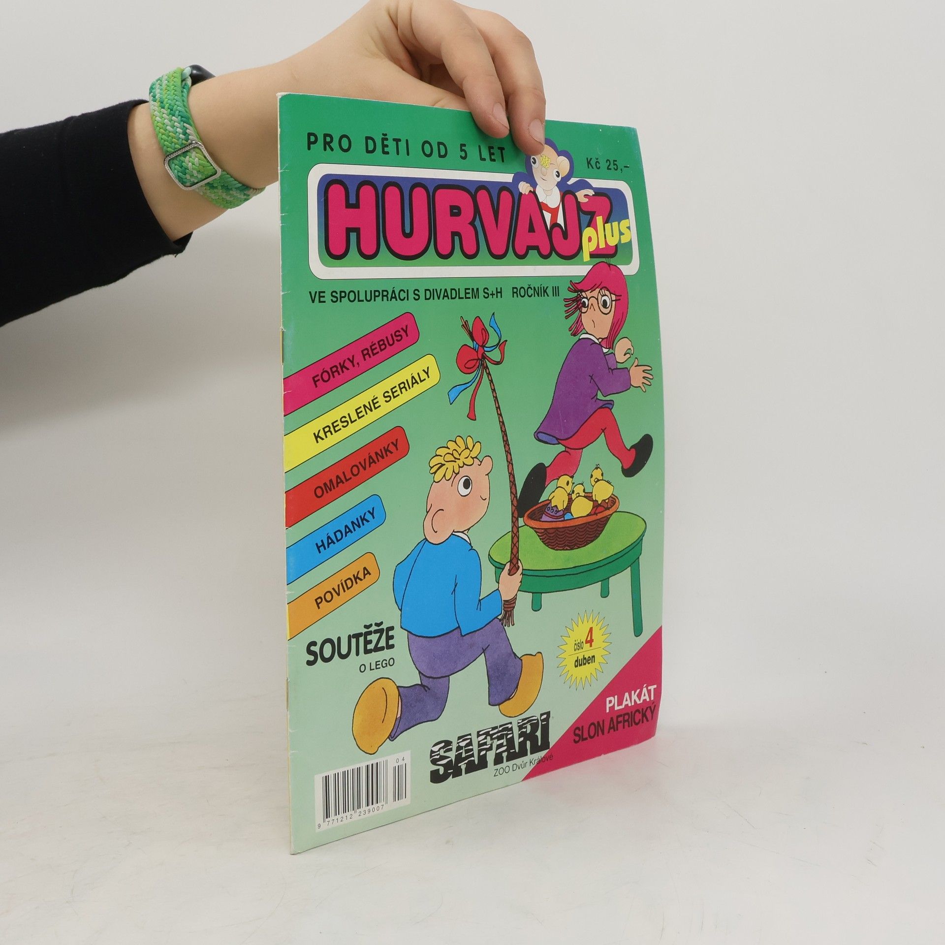 Kolektiv autorů Hurvajz plus. Pro děti od 5 let. Ve spolupráci s Divadlem S+H. Ročník III. Číslo 4