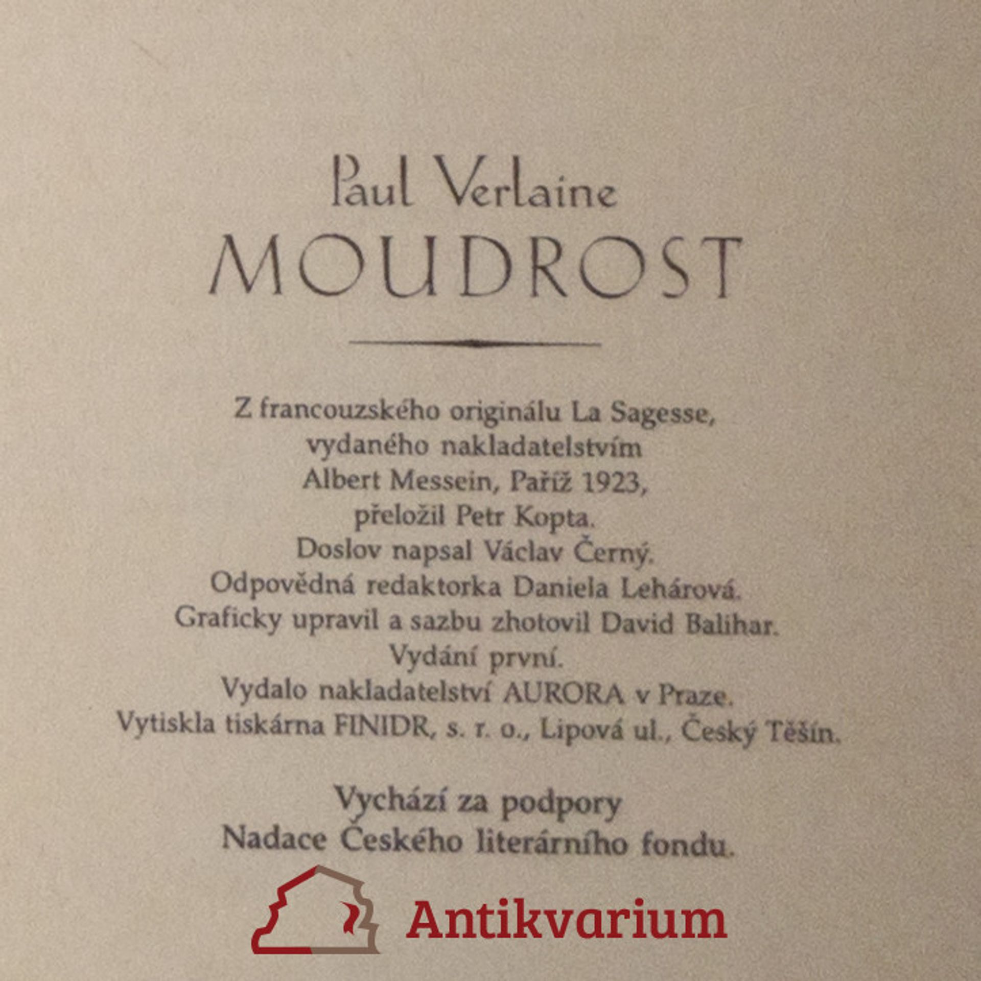 Paul Verlaine Moudrost