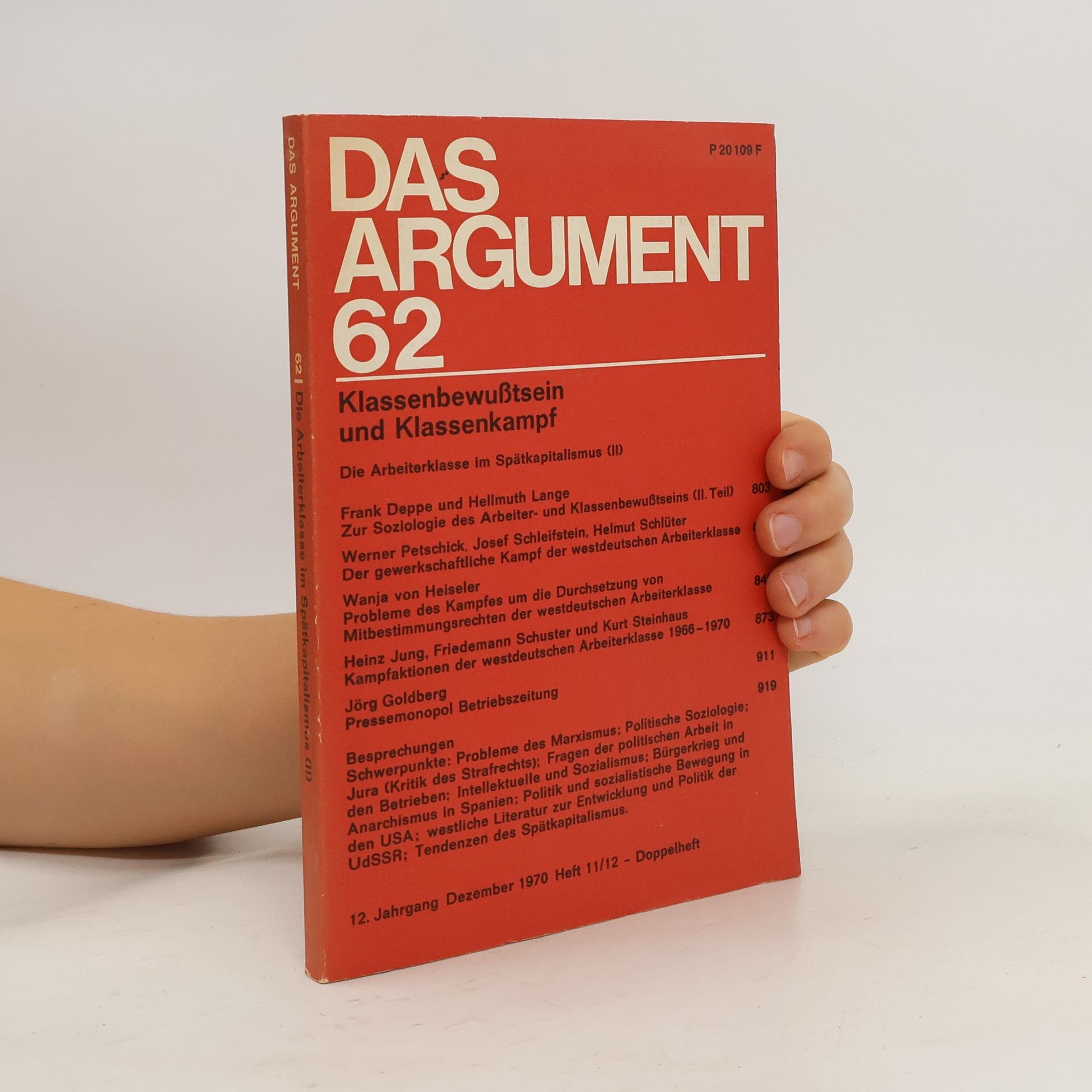 kolektiv Das Argument 62. Heft 11/12