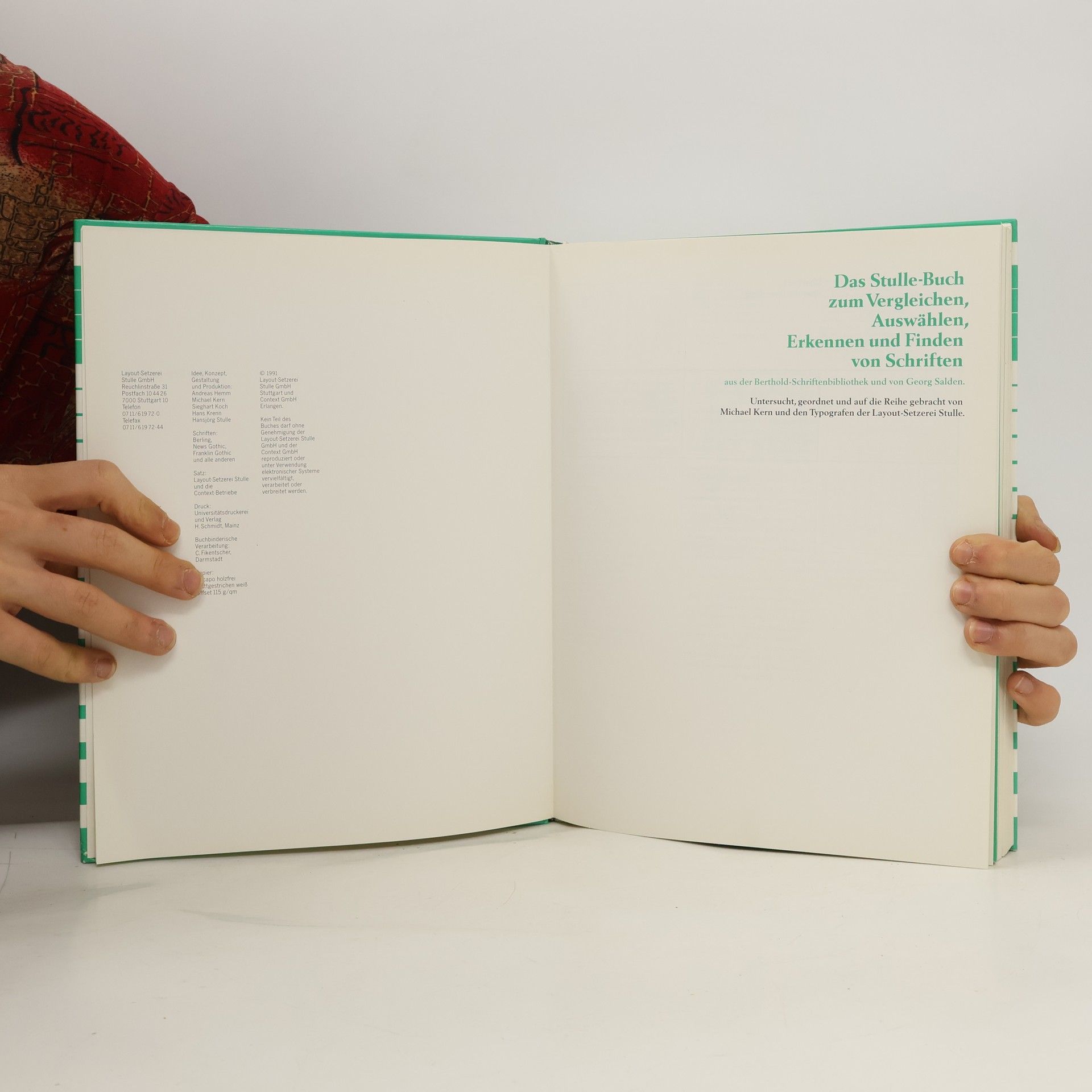 Georg Salden Das Stulle-Buch zum Vergleichen, Auswählen, Erkennen und Finden von Schriften