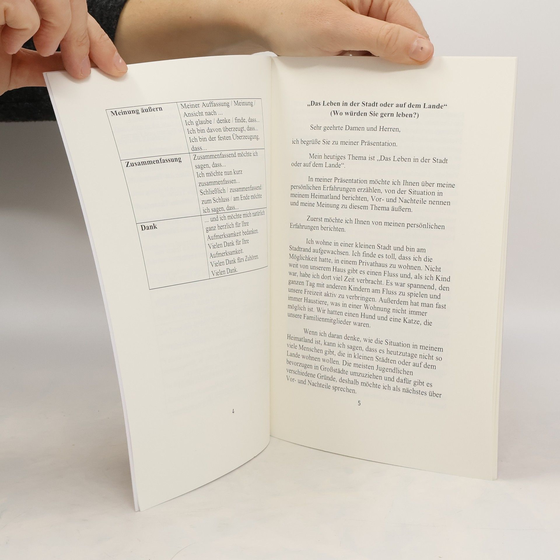 kolektiv Sprechen B1. 21 Beispieltexte