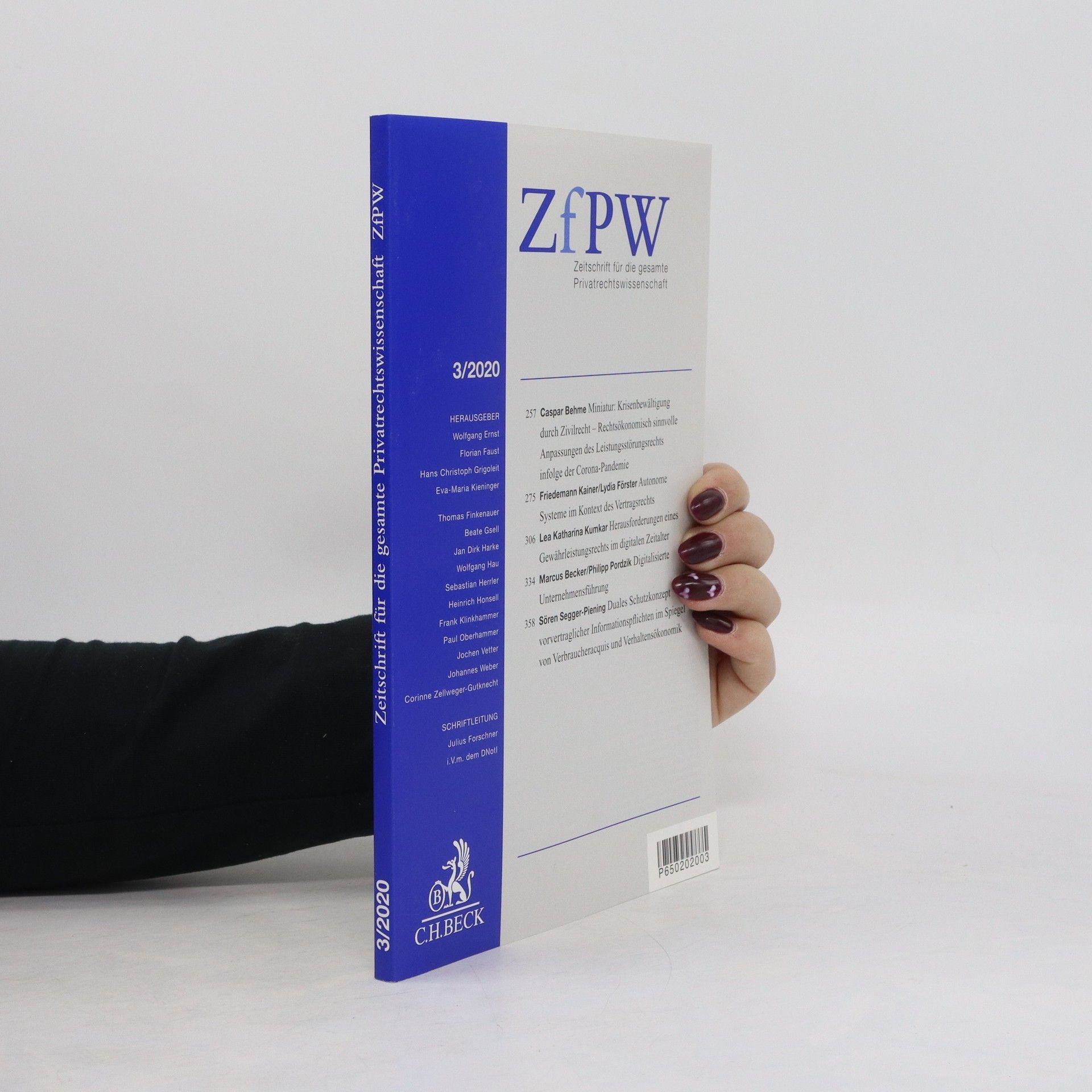 Autorenkollektiv ZfPW 3/2020