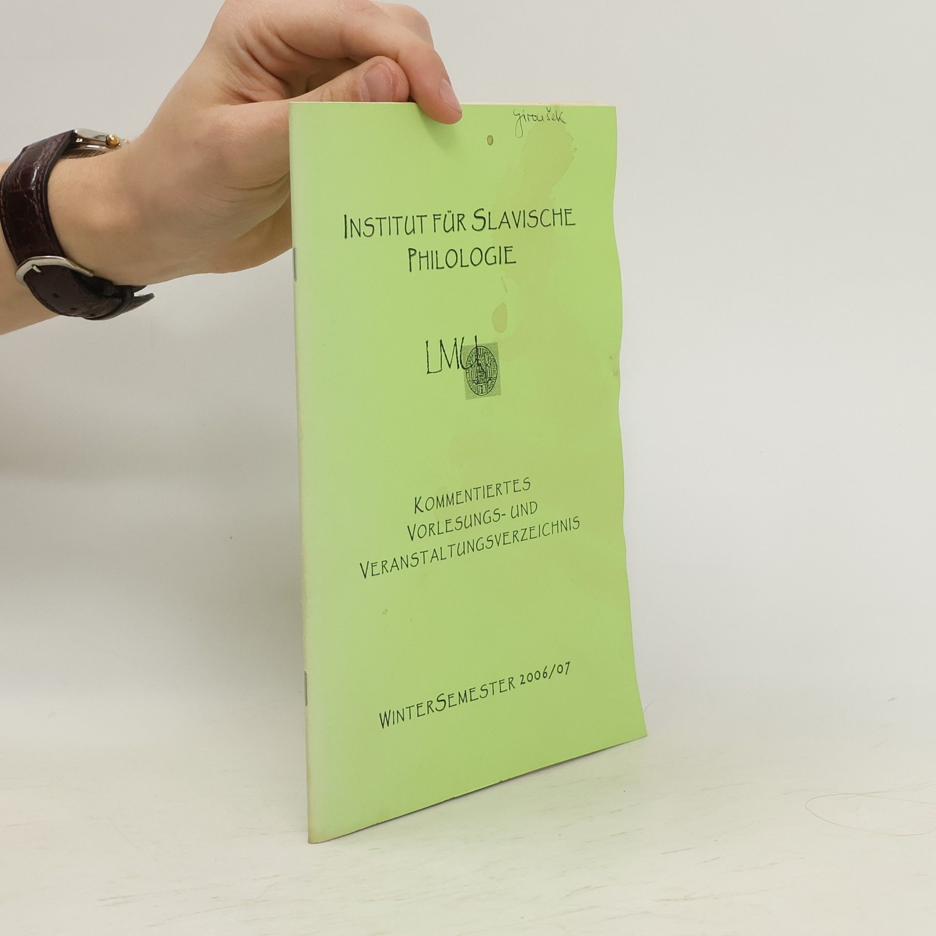 Autorenkollektiv Institut für slavische Philologie 2006/2007