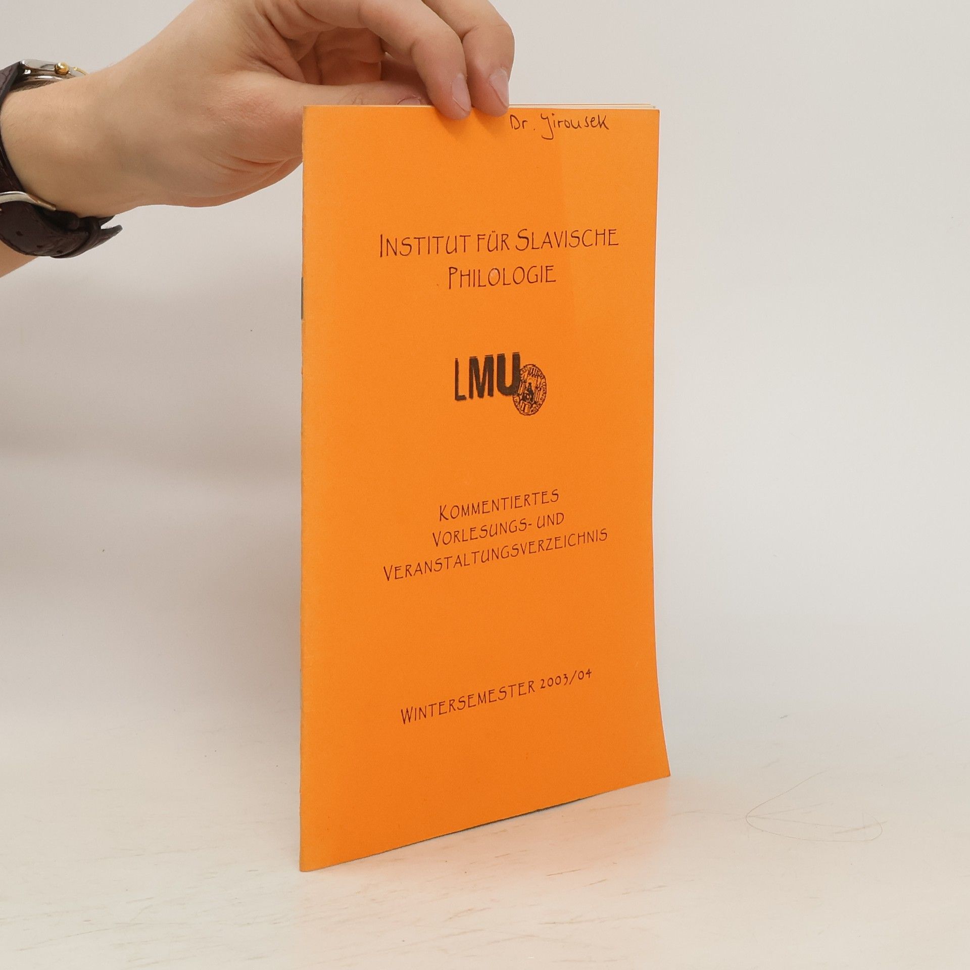 Autorenkollektiv Kommentiertes Vorlesungs und Veranstaltungsverzeichnis. Wintersemester 2003/04