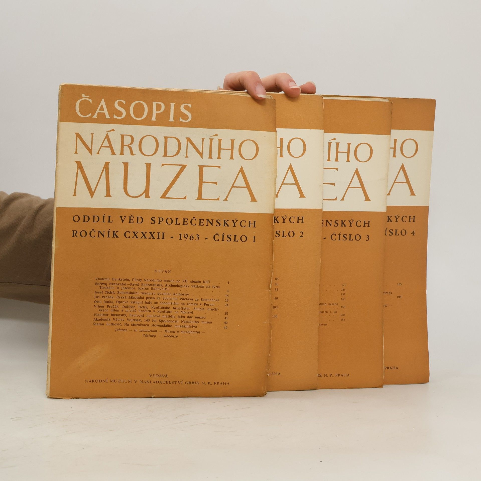 Collectif d'auteurs Časopis Národního muzea 1-4/1963