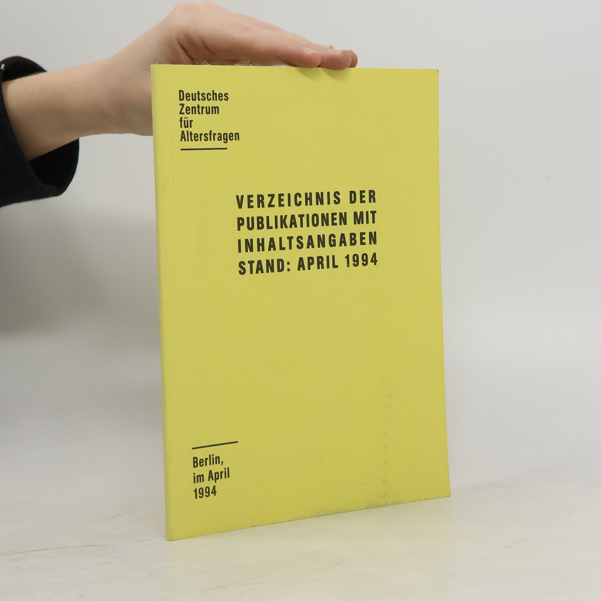 kolektiv Verzeichnis der Publikationen mit Inhaltsangaben stand: April 1994