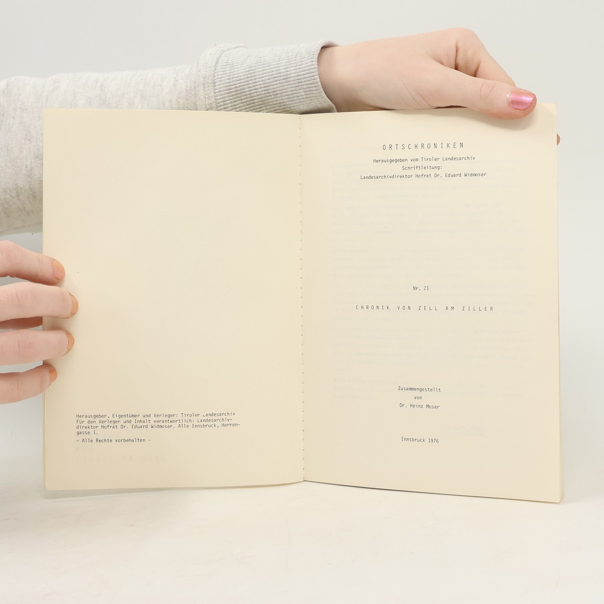 Autorenkollektiv Chronik von Zell am Ziller Nr. 21