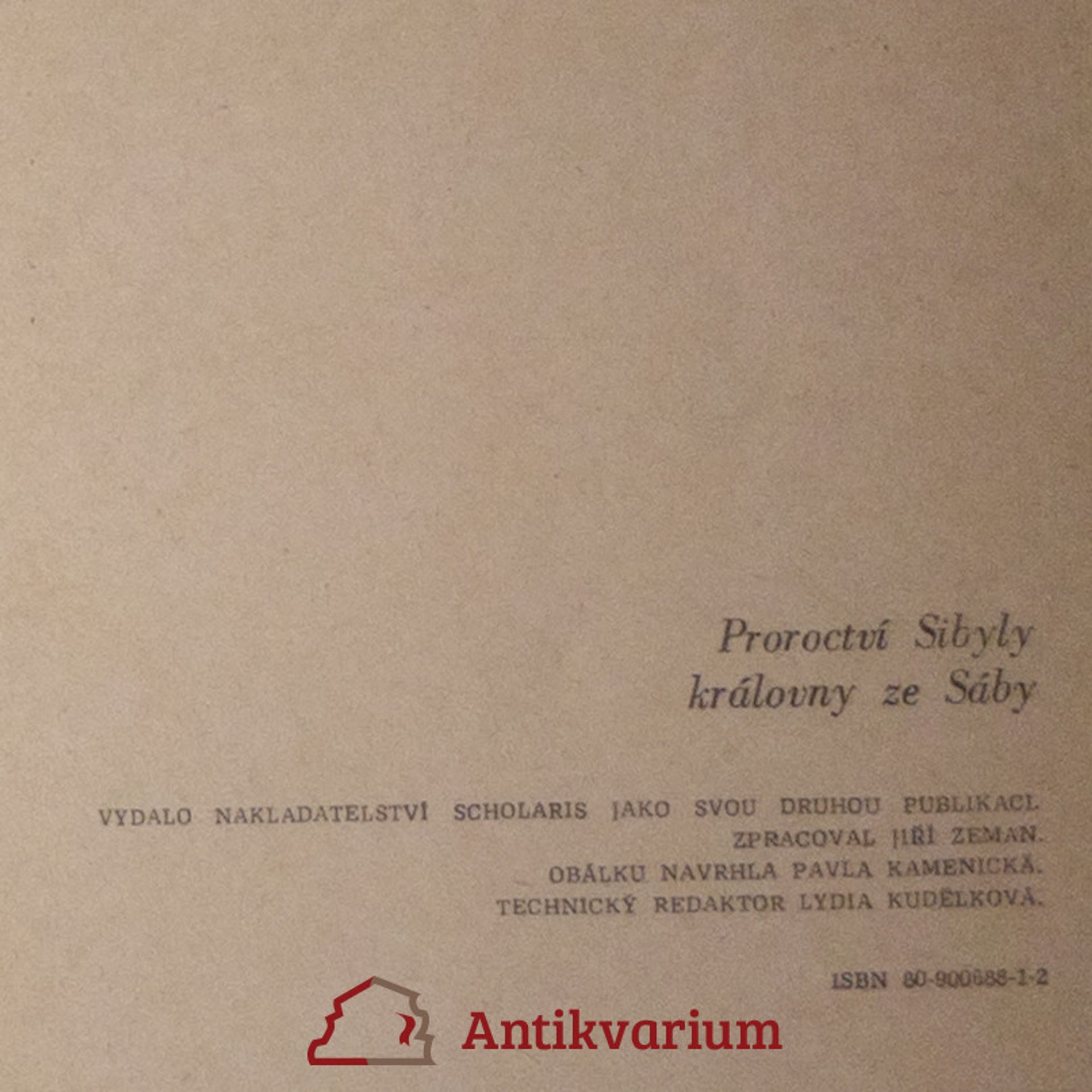 Kolektiv autorů Proroctví Sibyly, královny ze Sáby