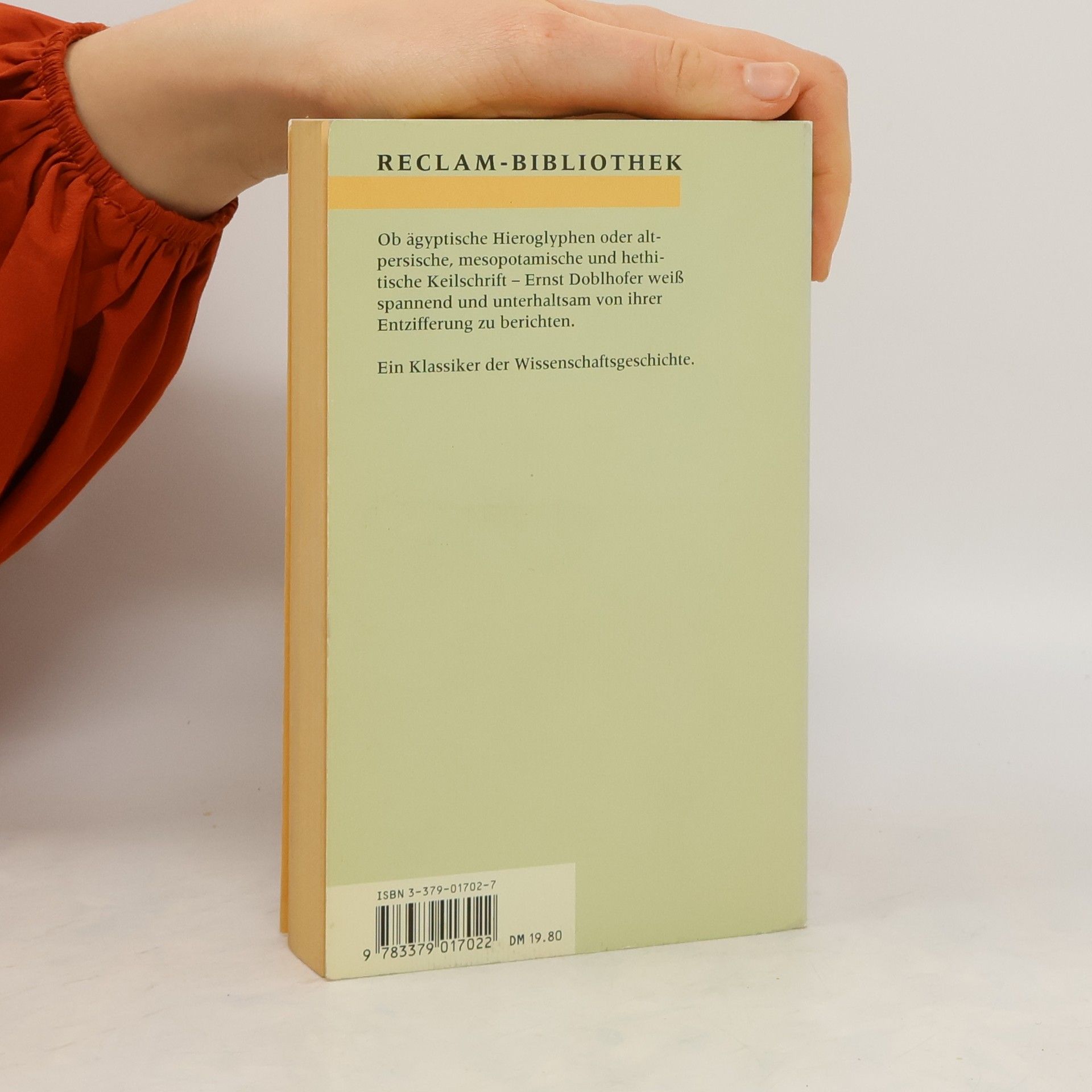 Ernst Doblhofer Die Entzifferung alter Schriften und Sprachen
