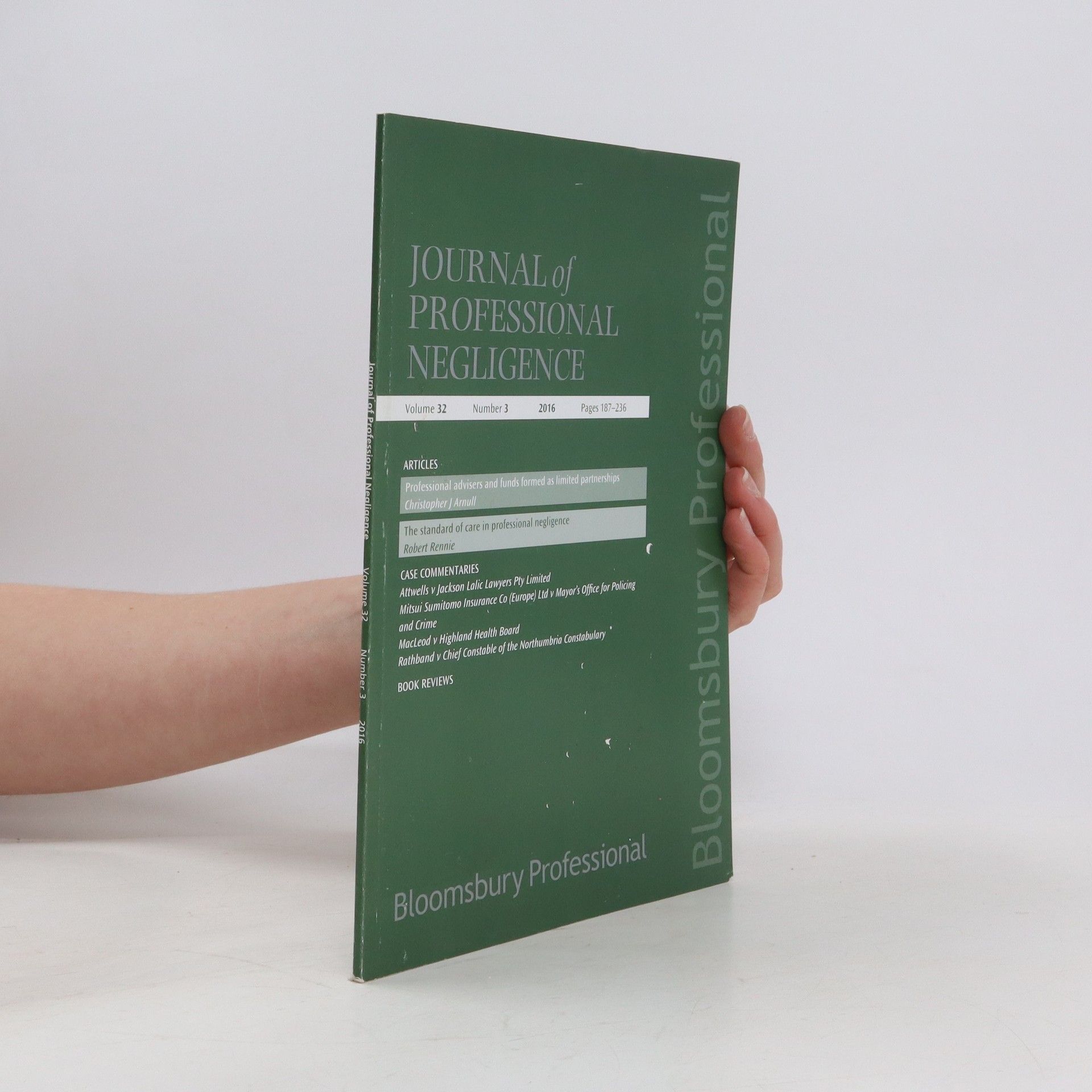 AA.VV. Journal of Professional Negligence 3/2016