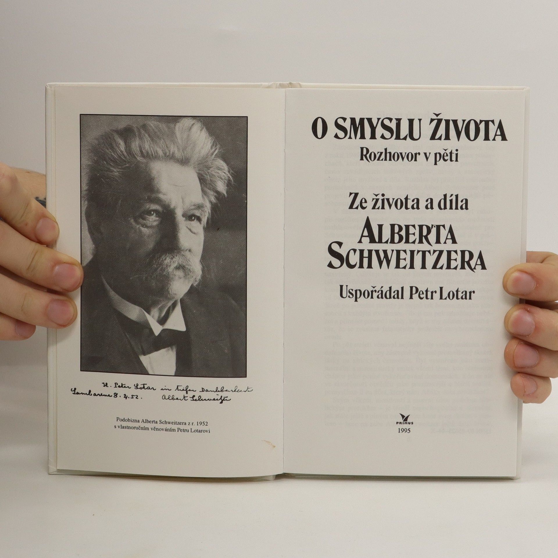 Jiří Beneš O smyslu života: Rozhovor v pěti: Ze života a díla Alberta Schweitzera