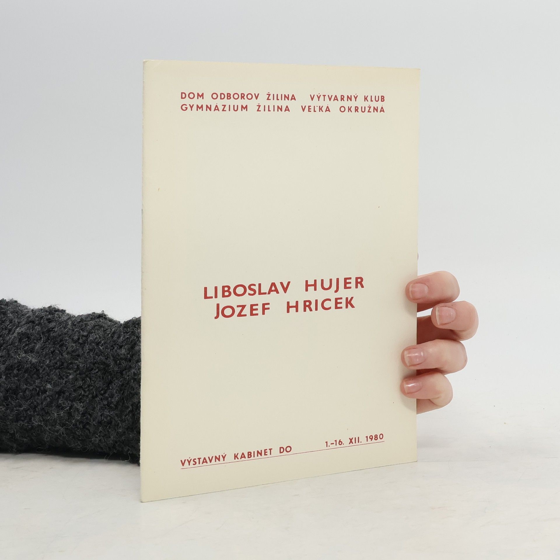 Výstavný kabinet DO 1.-16. XII 1980