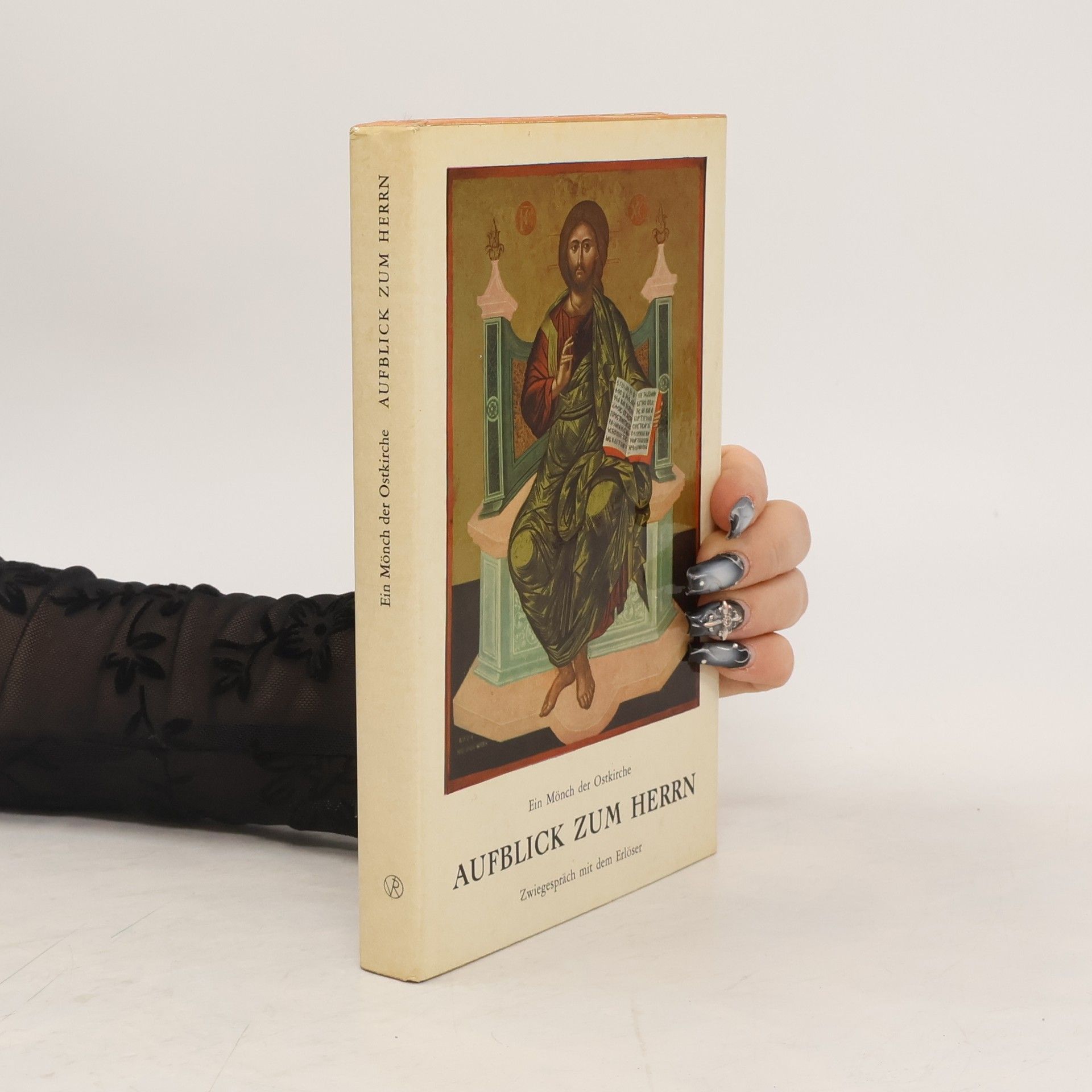 Mönch der Ostkirche Aufblick zum Herrn. Zwiegespräch mit dem Erlöser