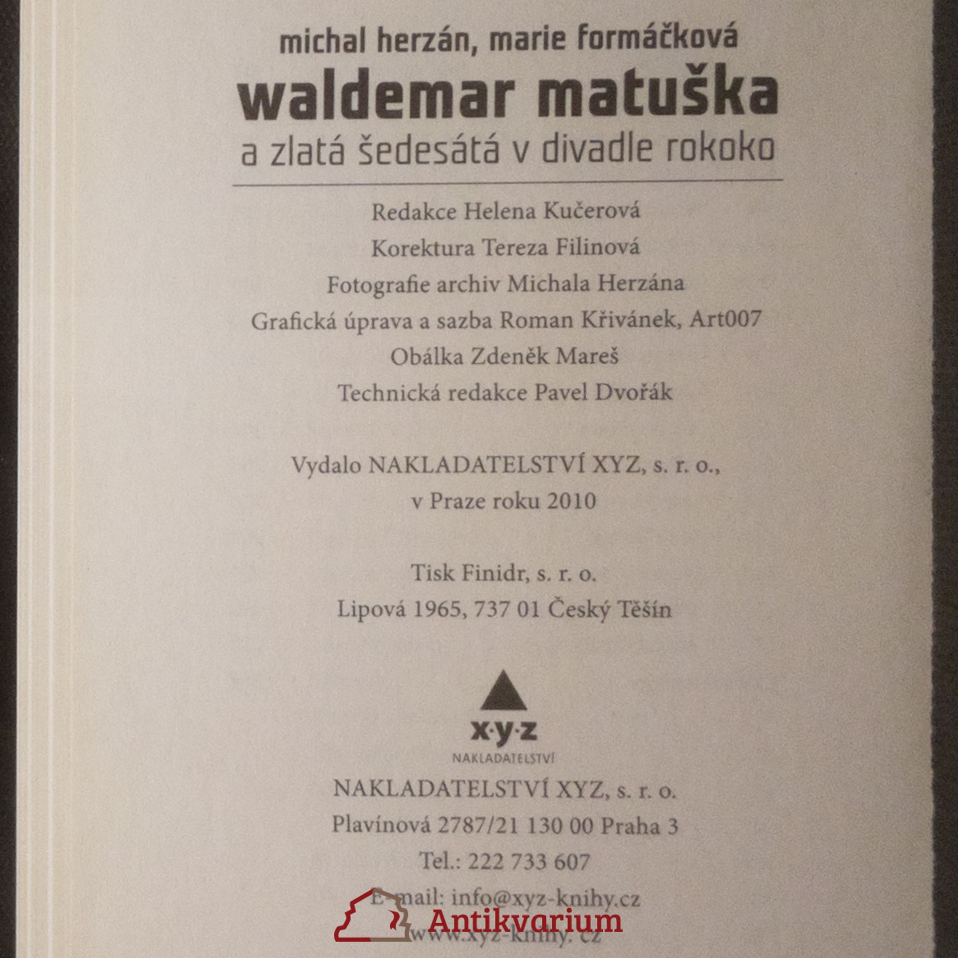 Michal Herzán Waldemar Matuška a zlatá šedesátá v Divadle Rokoko