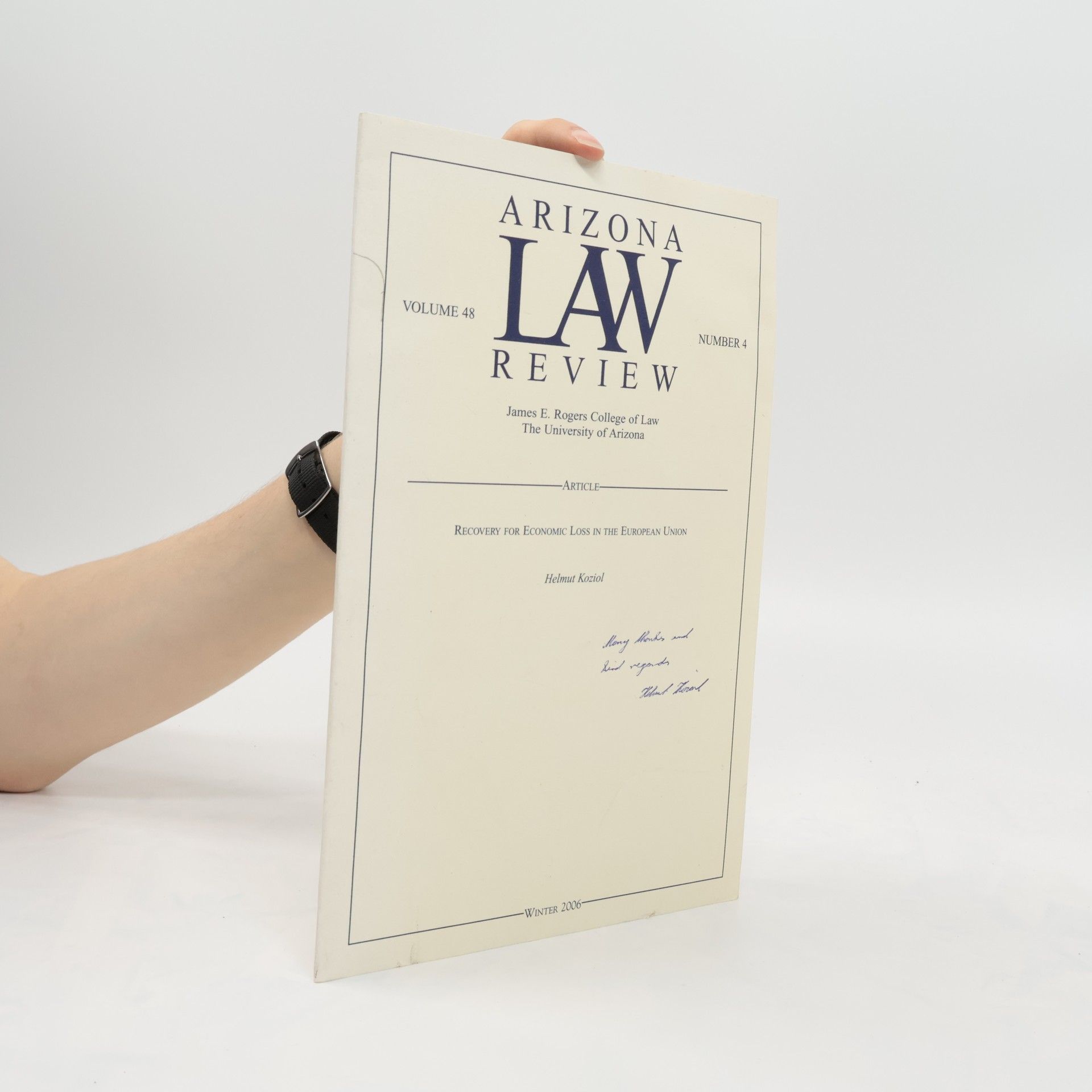 James E. Thorold Rogers Arizona Law Review Volume 48. Number 4. Winter 2006