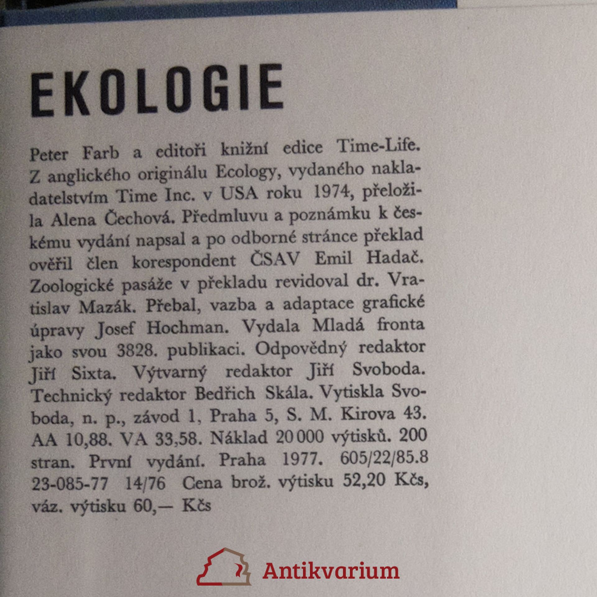 Petr Farb Ekologie