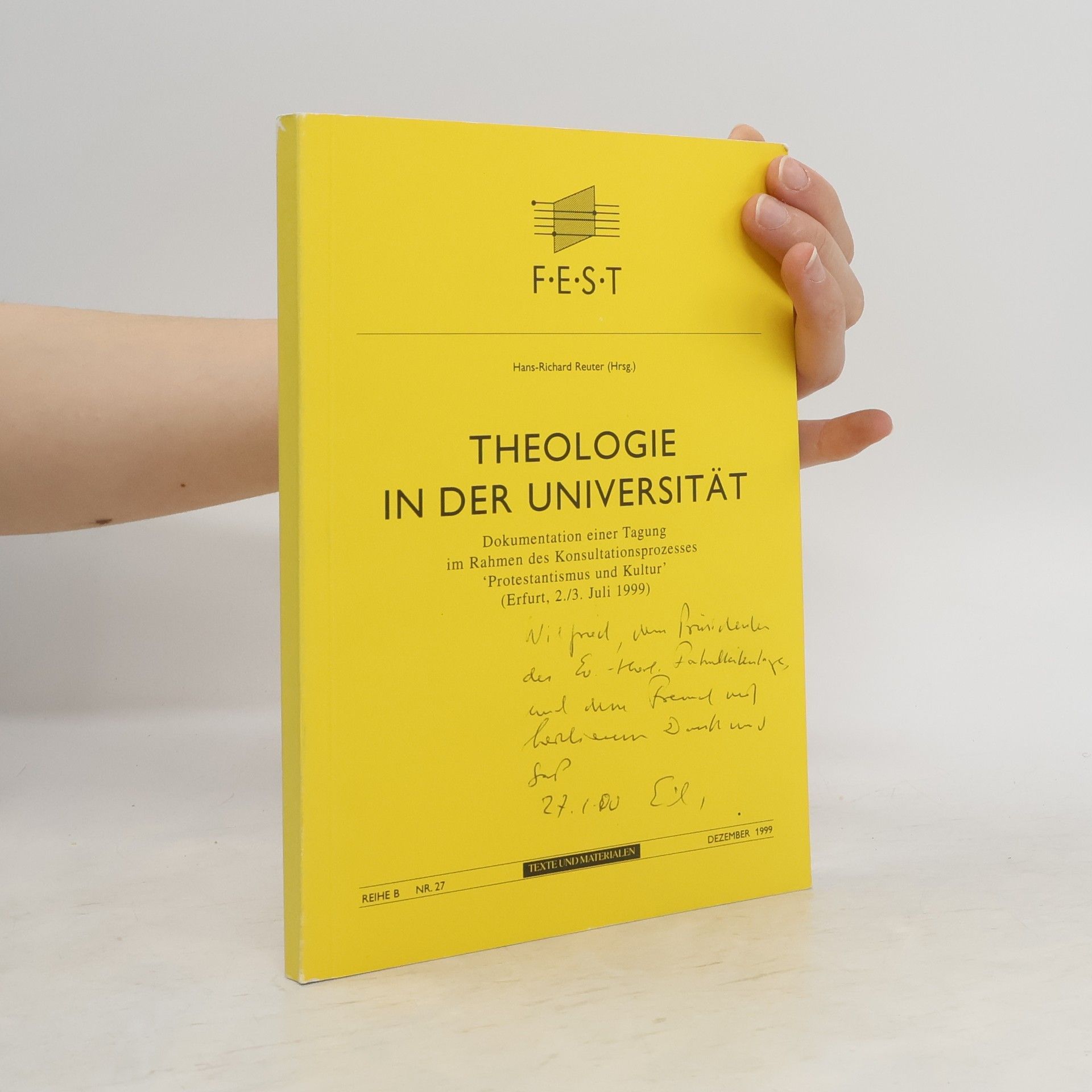 Hans-Richard Reuter Theologie in der Universität