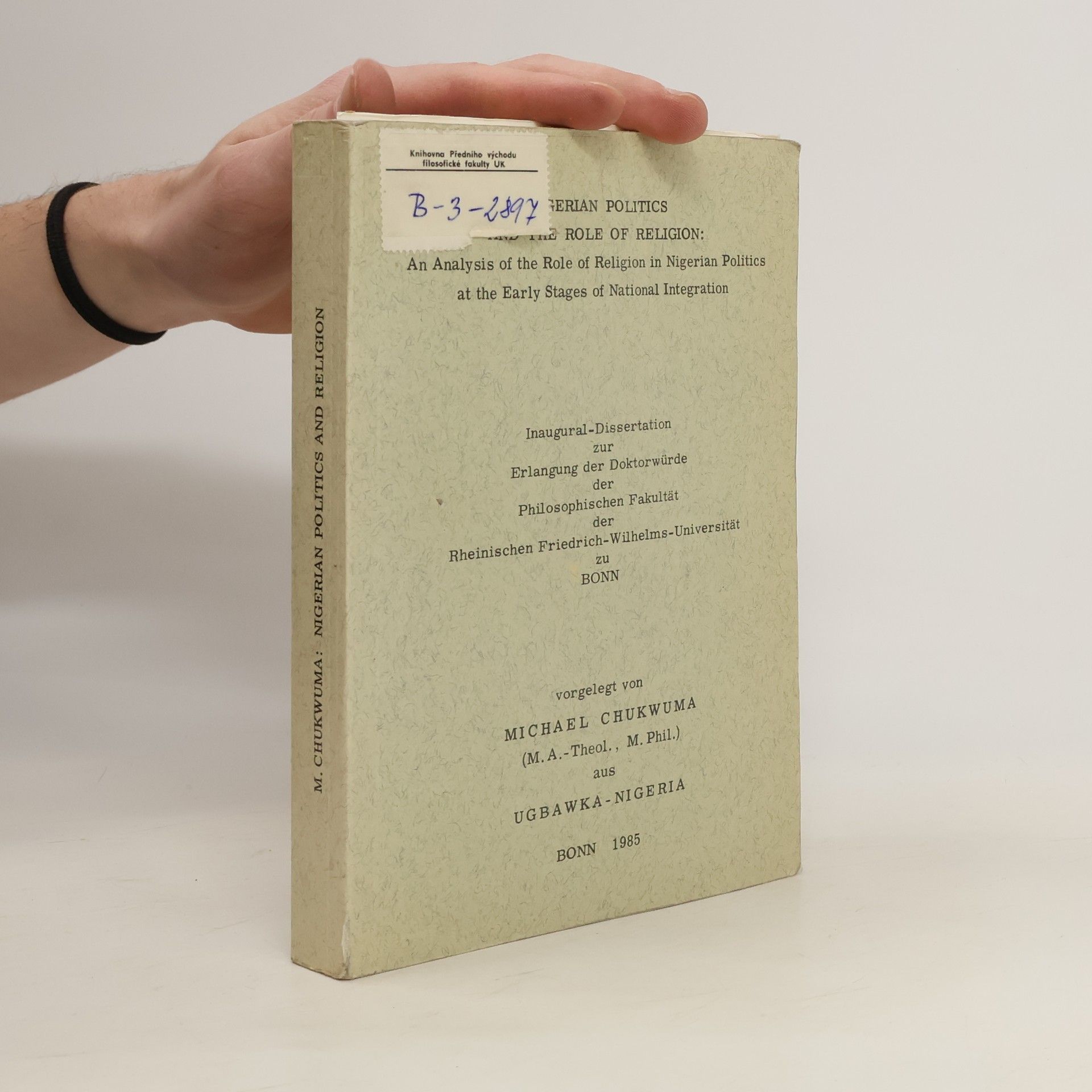 M. Chukwuma Nigerian Politics and Religion