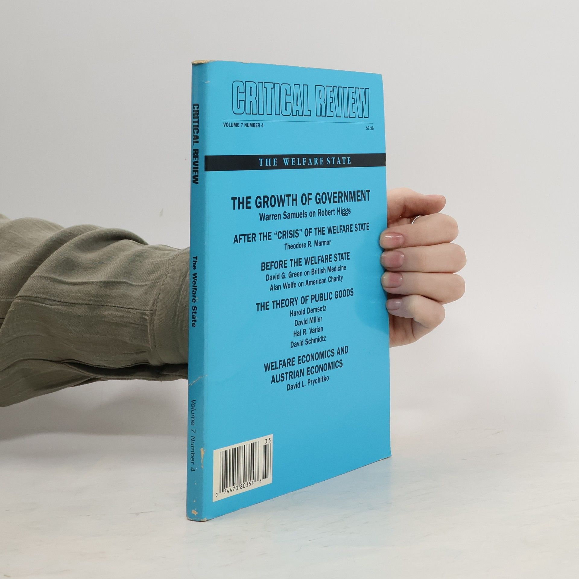 Collectif d'auteurs Critical Review Vol. 7, 4