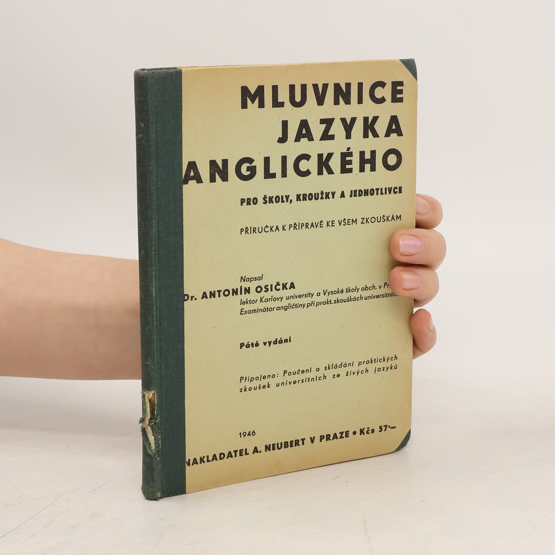 Antonín Osička Mluvnice jazyka anglického pro školy, kroužky a jednotlivce