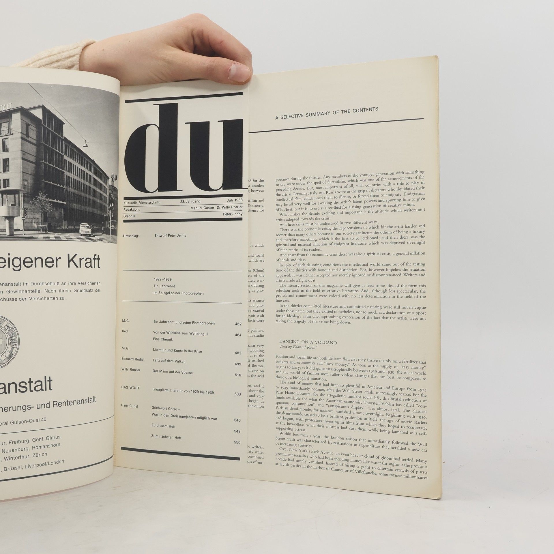 kolektiv Du 7/1968. 1929-1939. Ein Jahrzehnt im Spiegel seiner Photographen