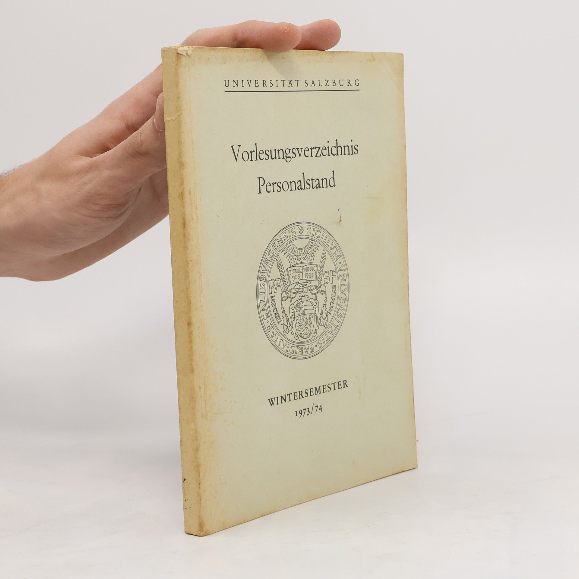 Autorenkollektiv Vorlesungsverzeichnis Personalstand 1973/74