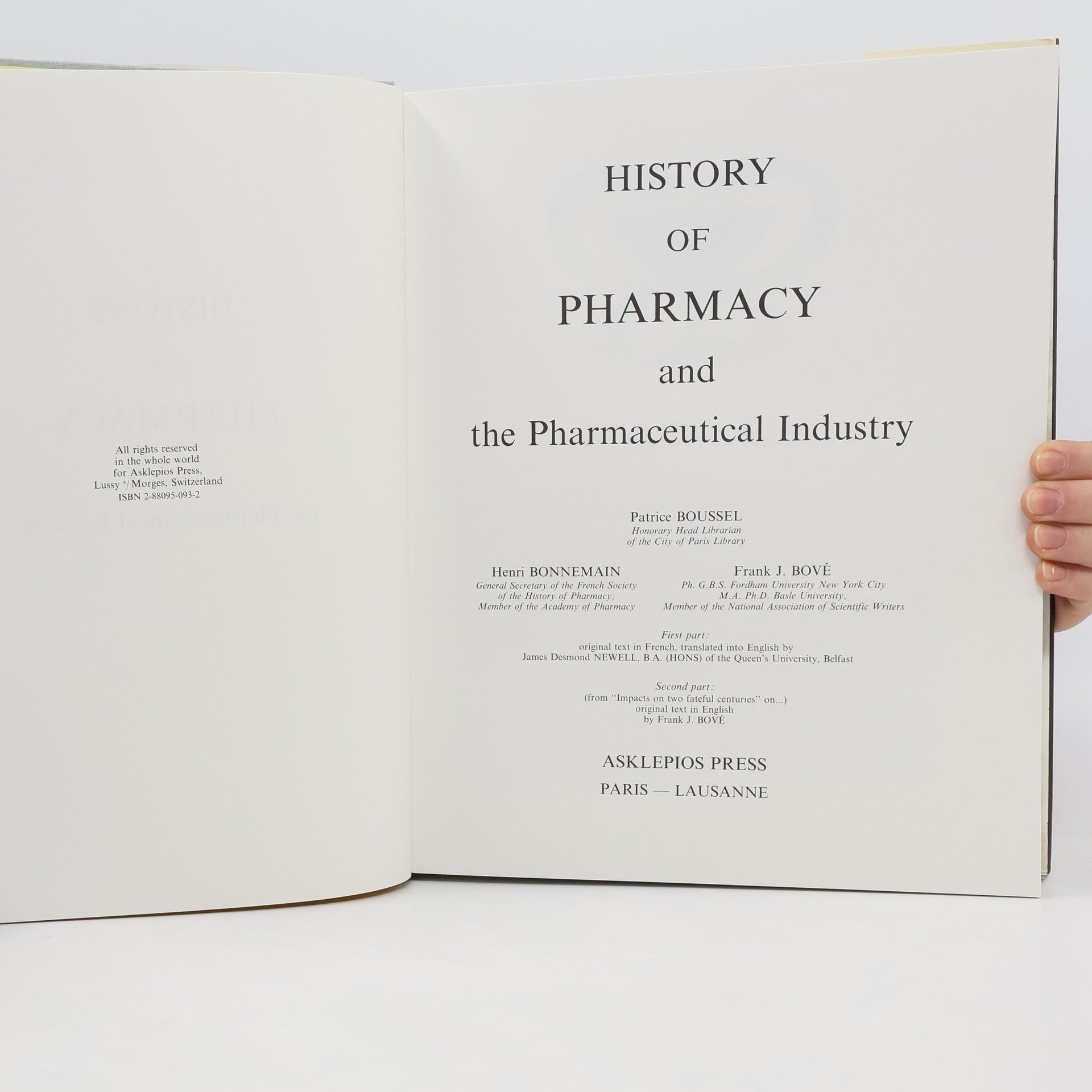 Patrice Boussel History of Pharmacy and the Pharmaceutical Industry