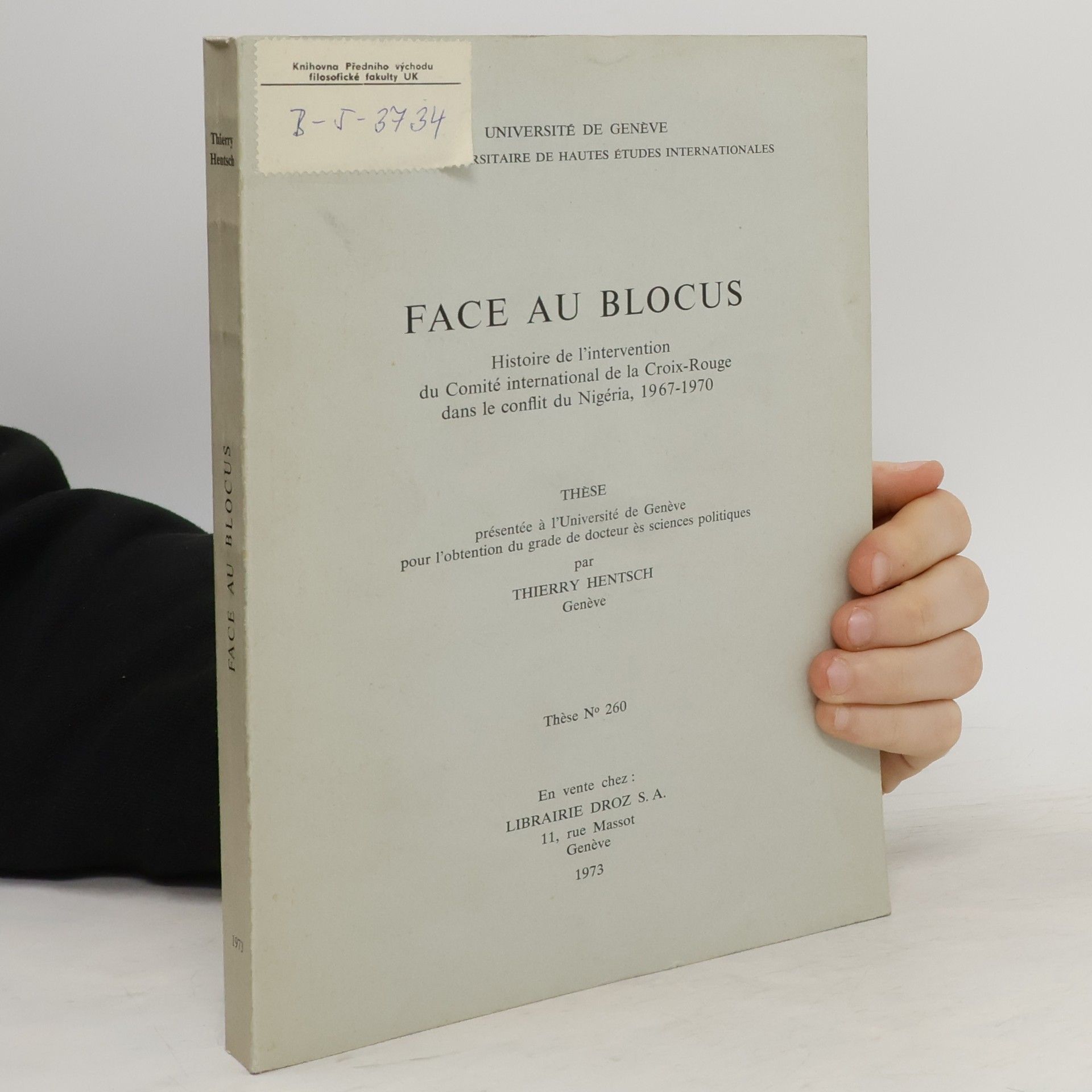 Thierry Hentsch Face au blocus