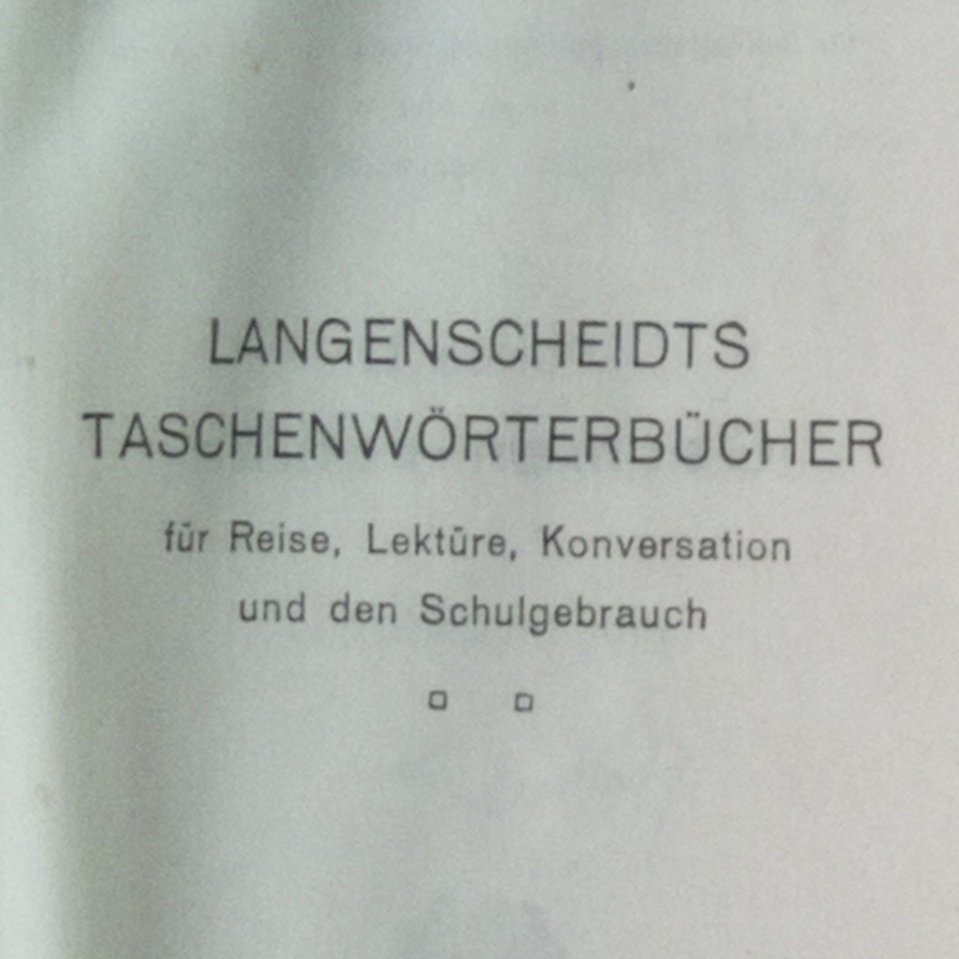 Kolektív autorov Langenscheidts Taschenwörterbücher I.