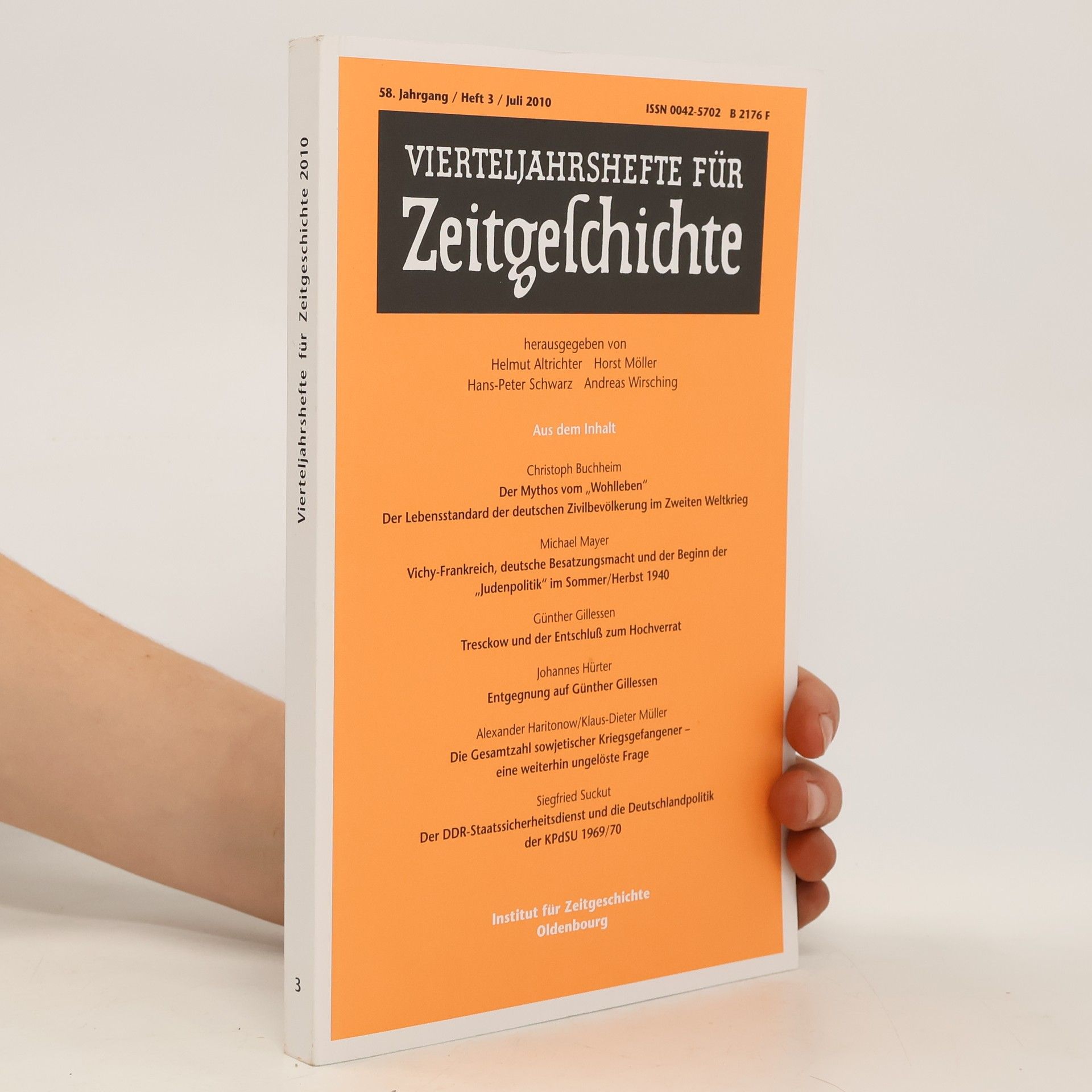 Kolektiv autorů Vierteljahreshefte für Zeitgeschichte 2010. Heft 3, Juli 2010