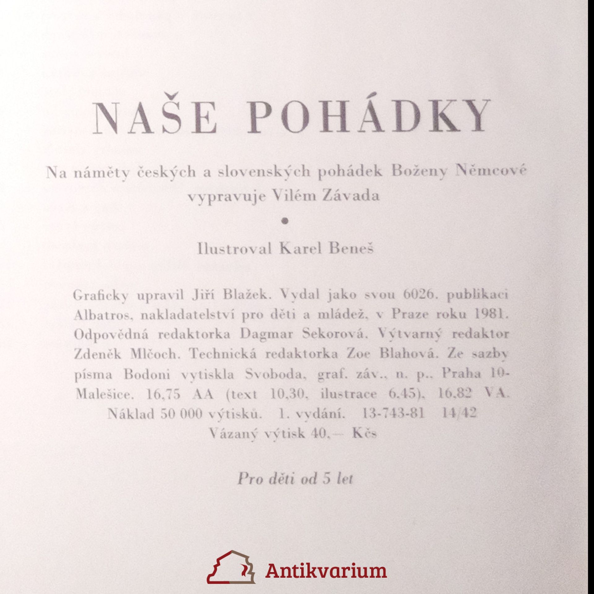 Vilém Závada Naše pohádky