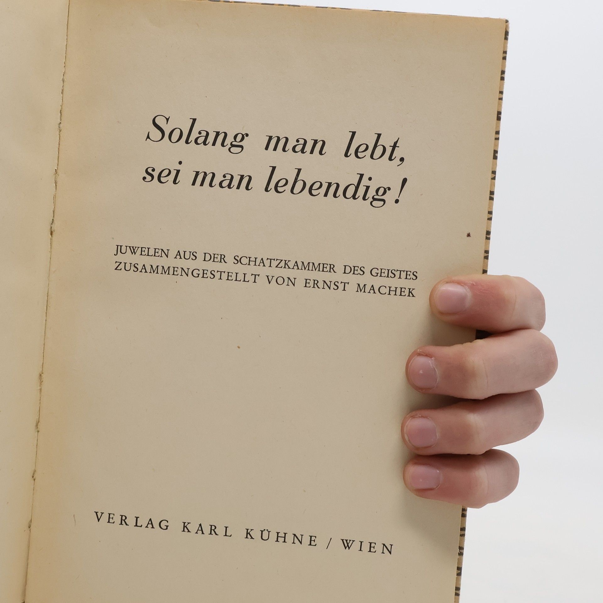 Various authors Solang man lebt, sei man lebendig!
