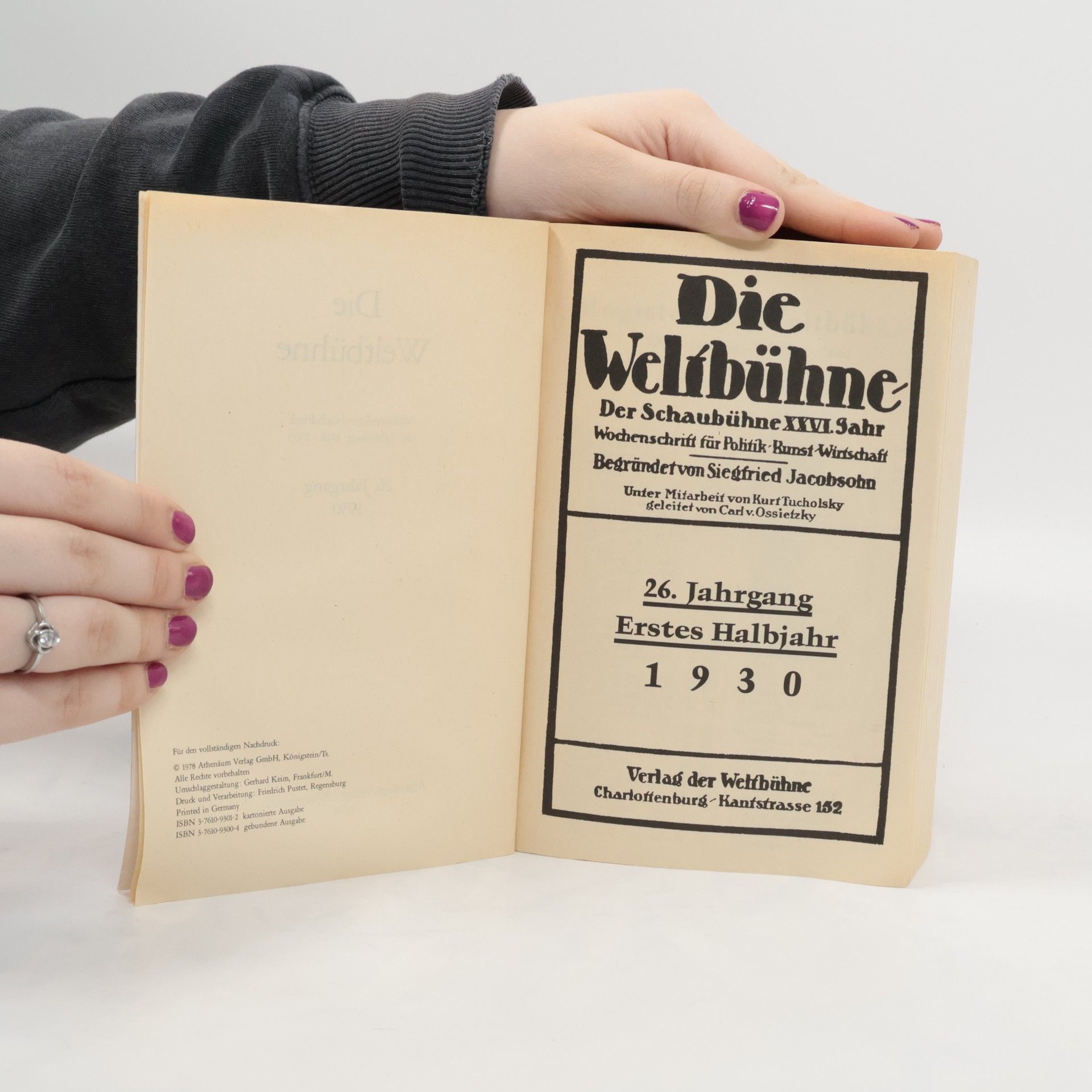 kolektiv Die Welibühne 26/1930