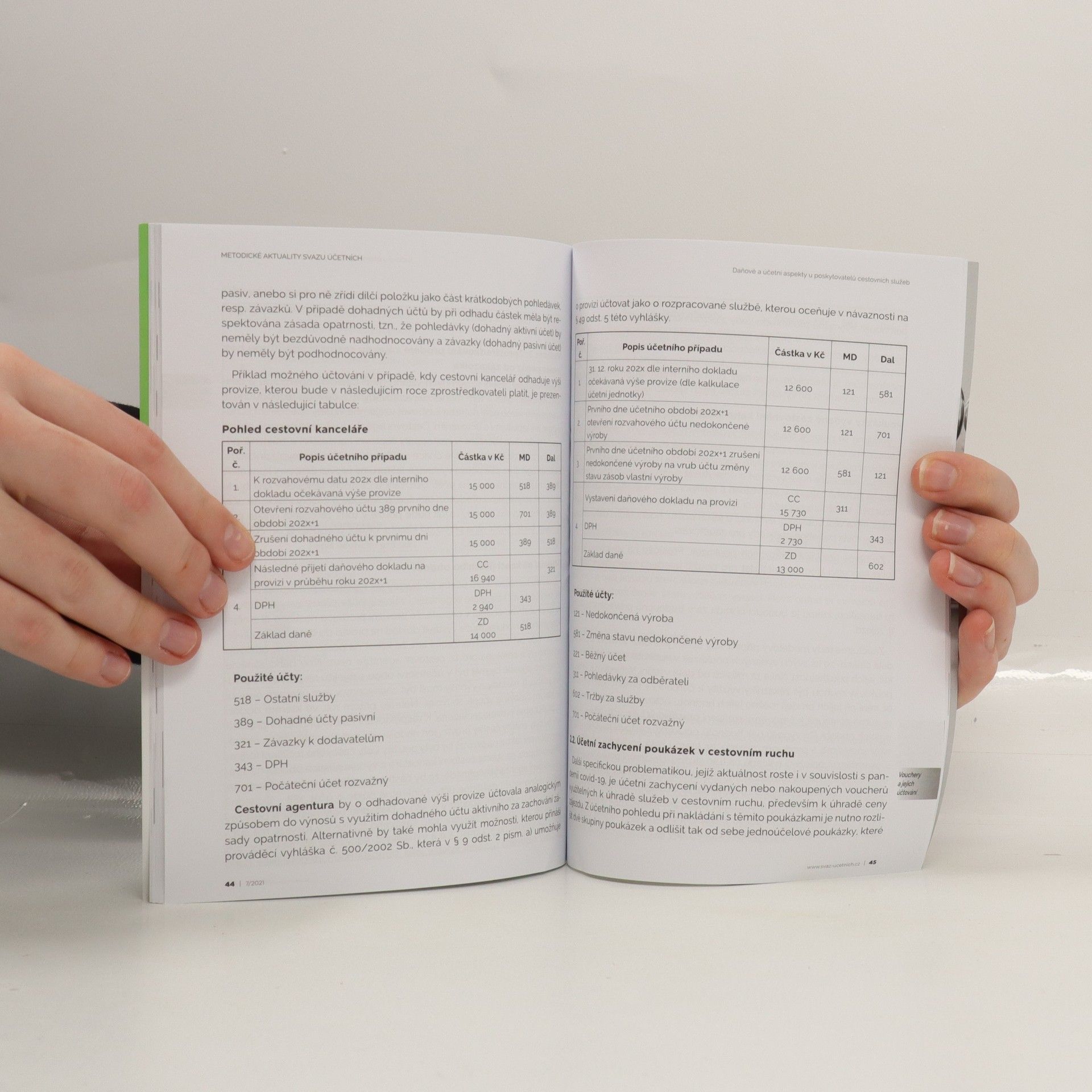 Kolektiv autorů Metodické aktuality 7/2021: Daňové a účetní aspekty u poskytovatelů cestovních služeb. Dotazy z praxe