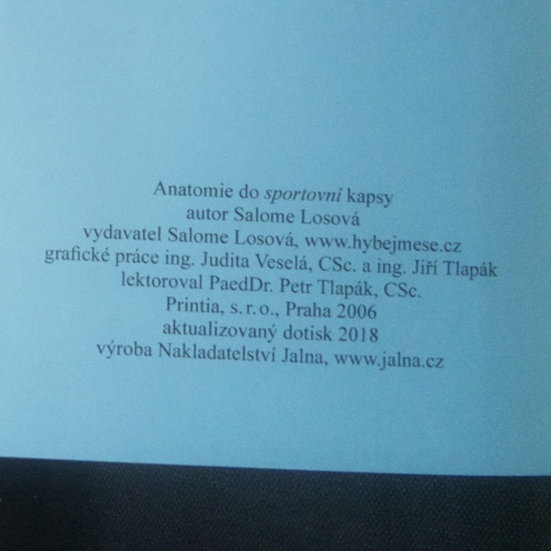 Saly Losová Anatomie do sportovní kapsy