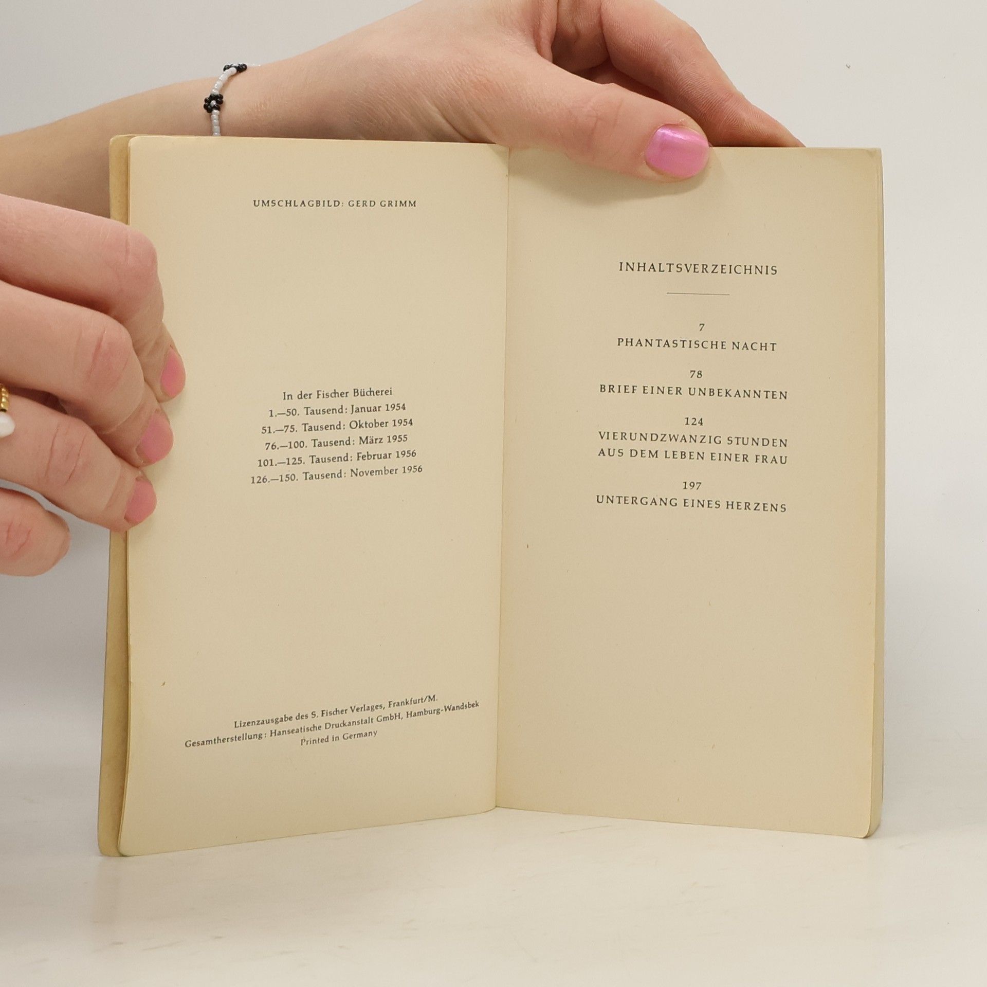 Stefan Zweig Phantastische Nacht