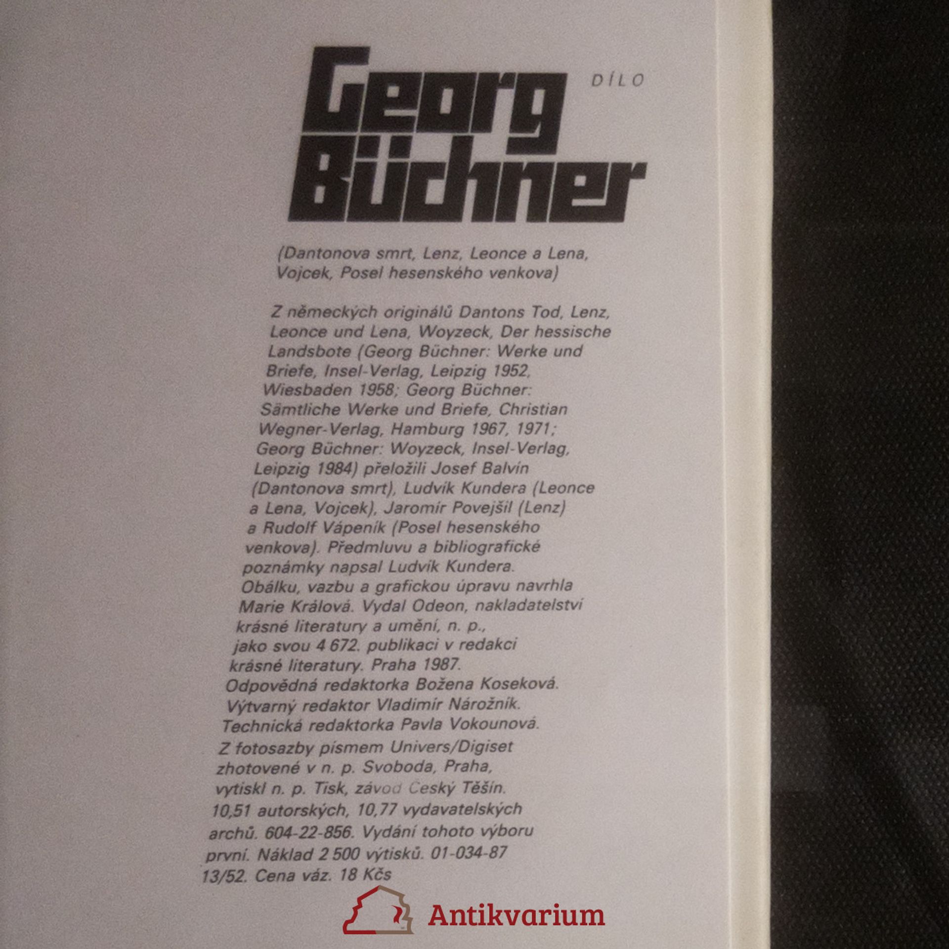 Georg Büchner Dílo