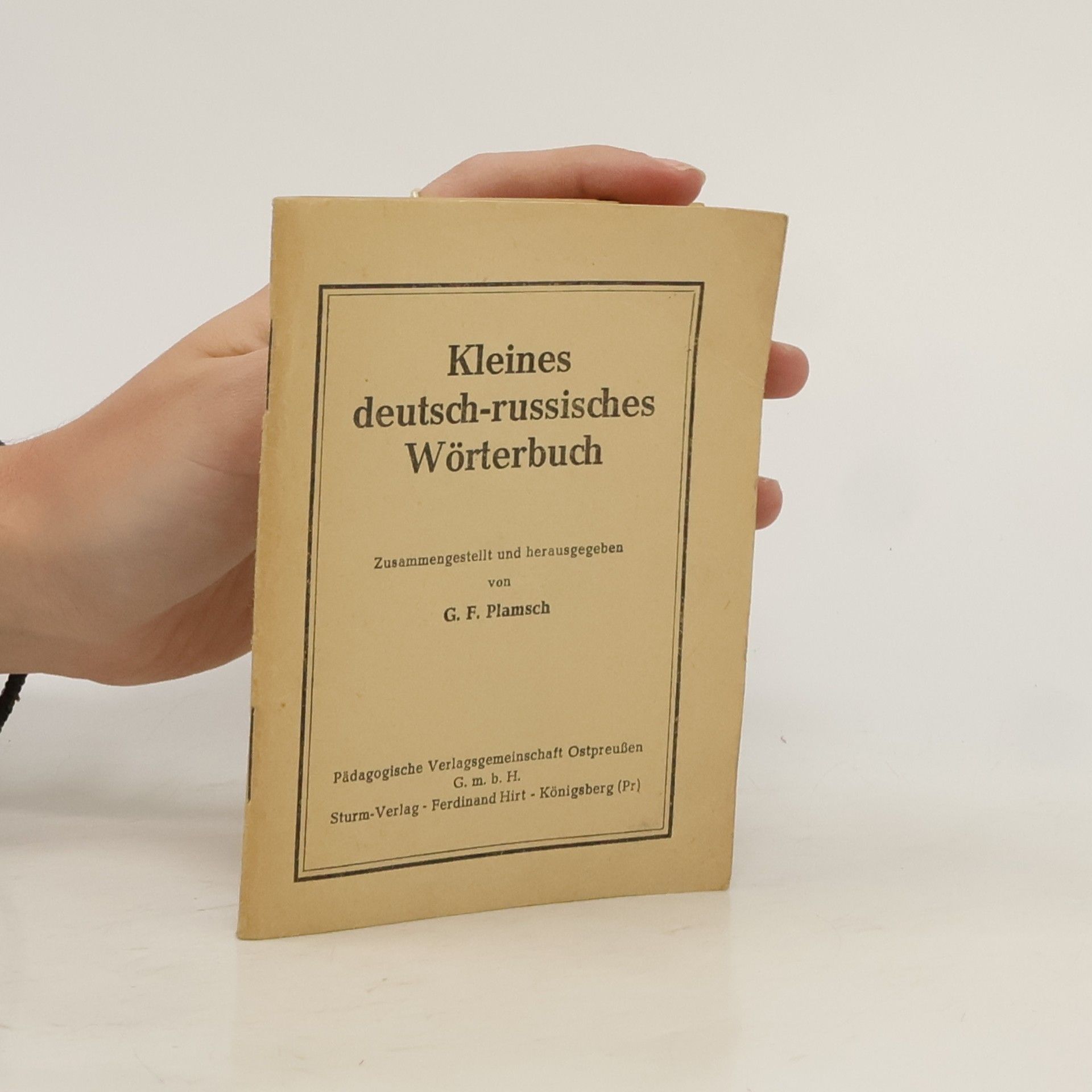 G.F. Plamsch Kleines deutsch-russisches Wörterbuch