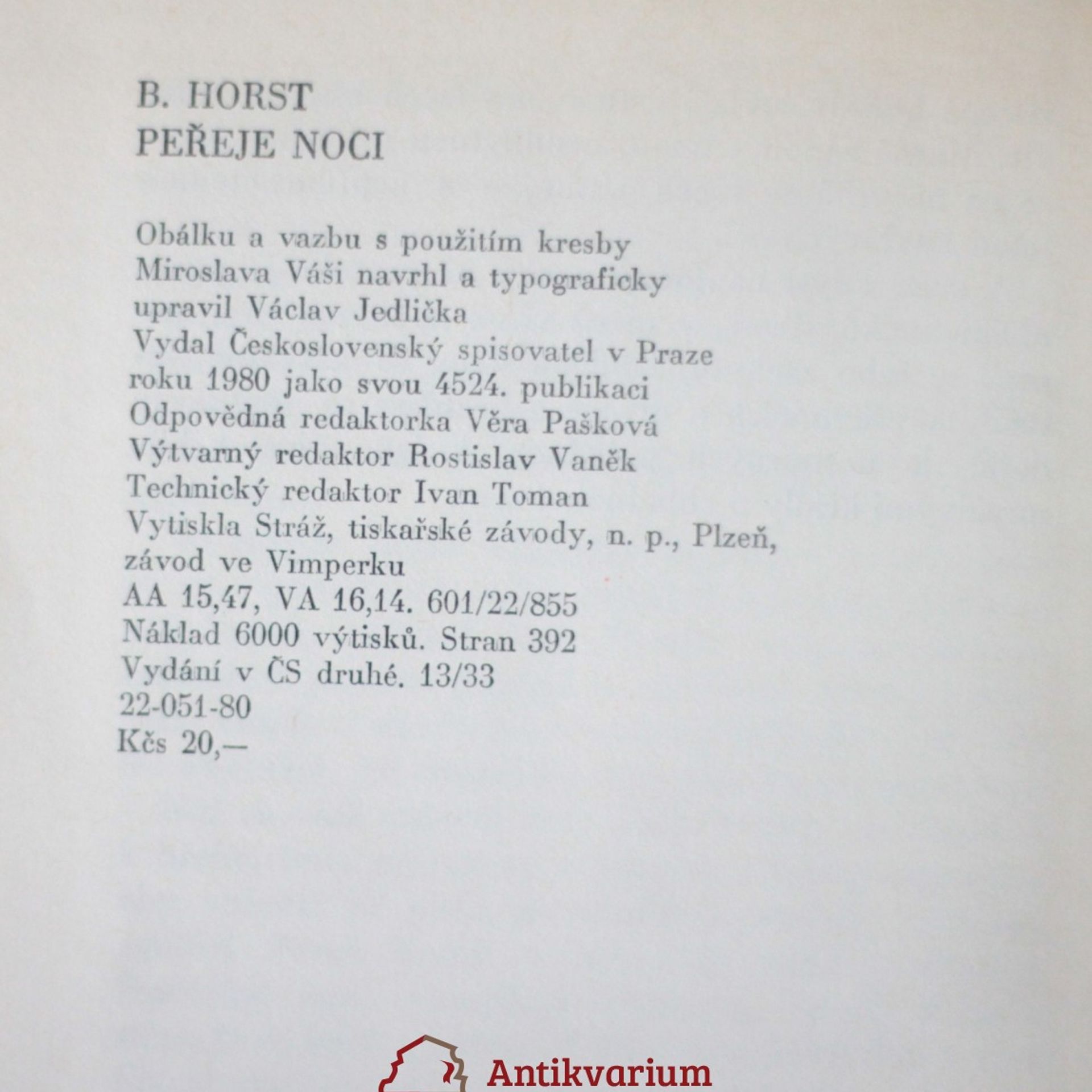 Bernard Horst Peřeje noci