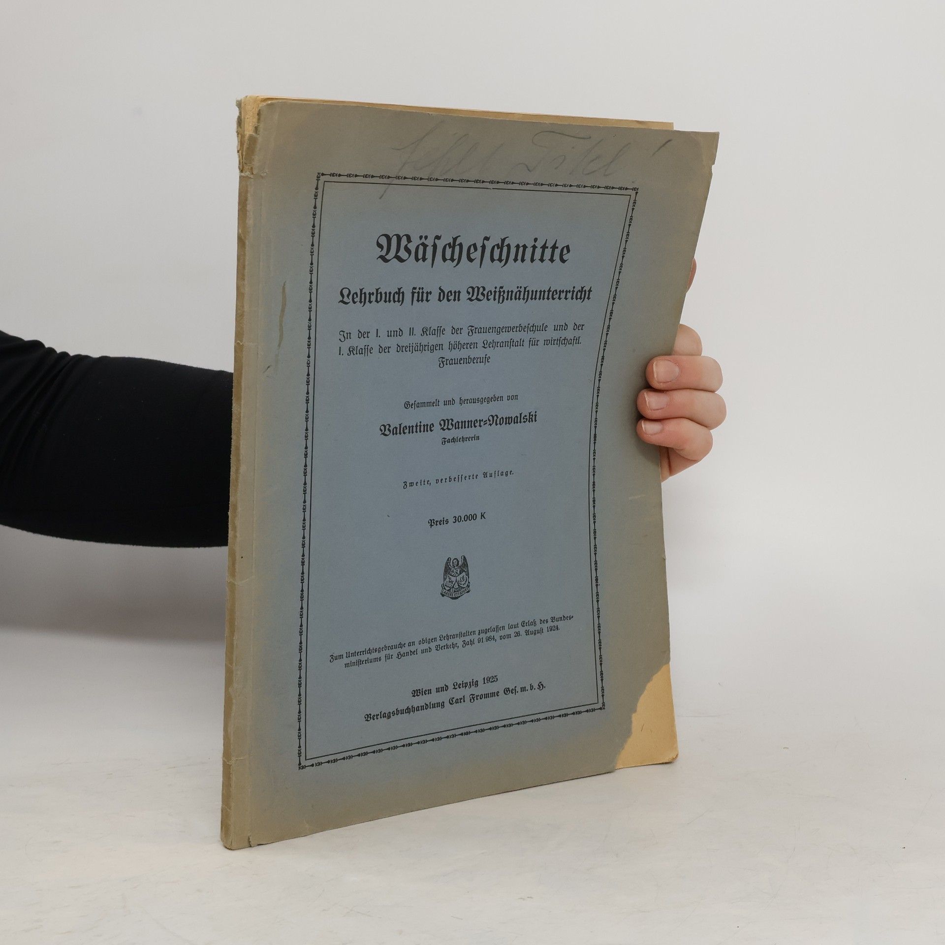 Wäscheschnitte Lehrbuch für den Weißnähunterricht