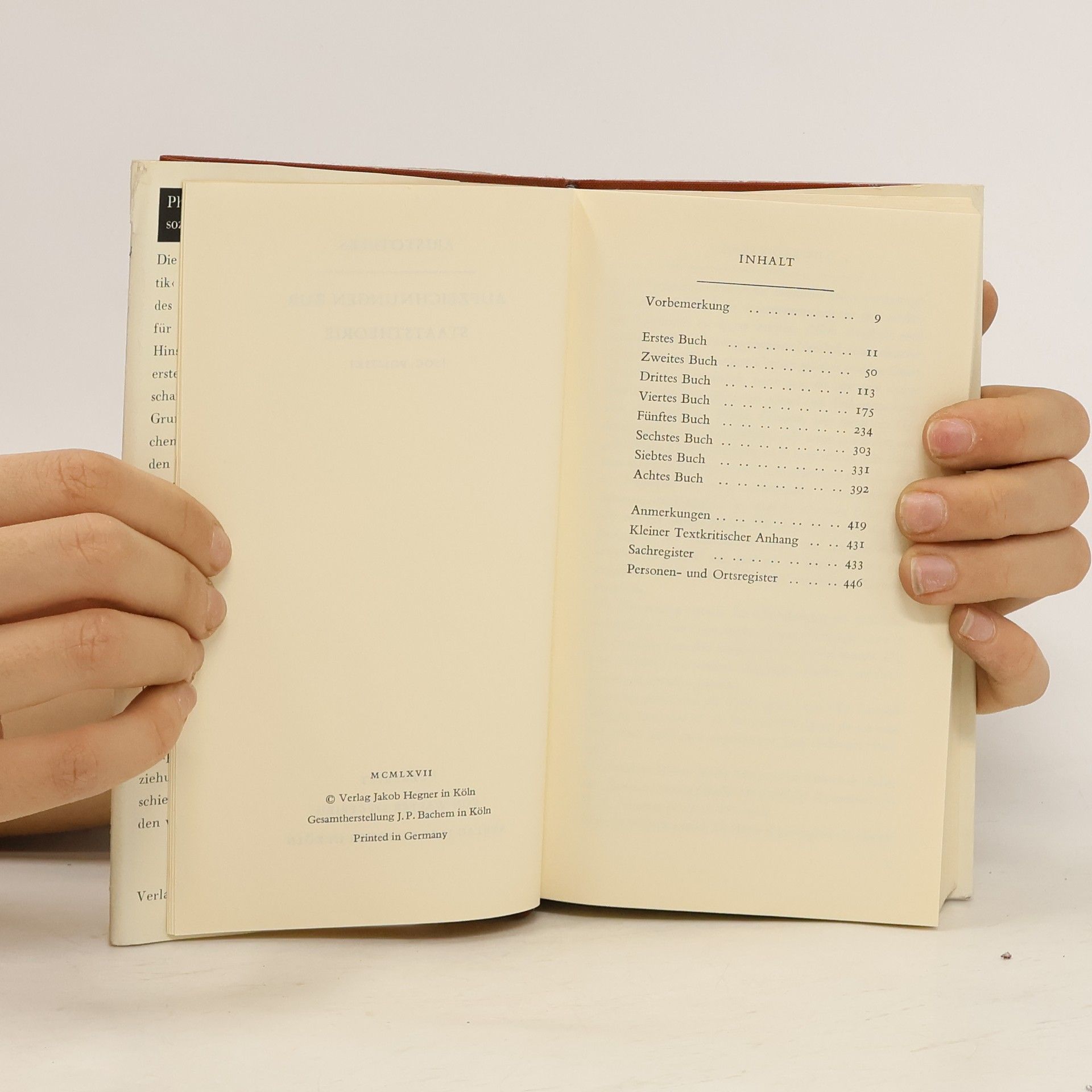 Autorenkollektiv Aristoteles. Aufzeichnungen zur Staatstheorie (Politik)